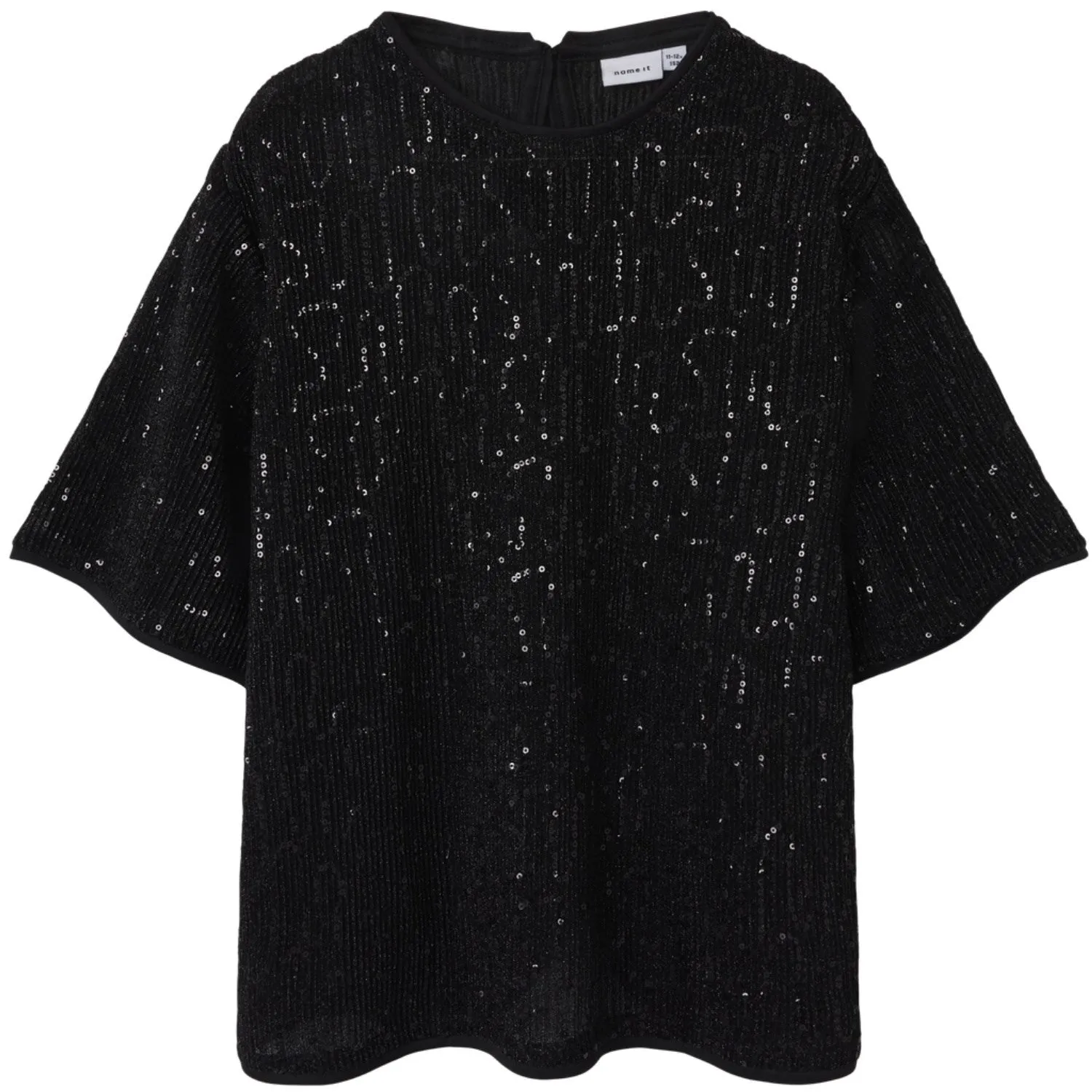 Name It Black Runic Sequin Top