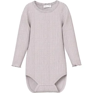 Name It Lilac Ash Wossa Wool/Silk Rib Body
