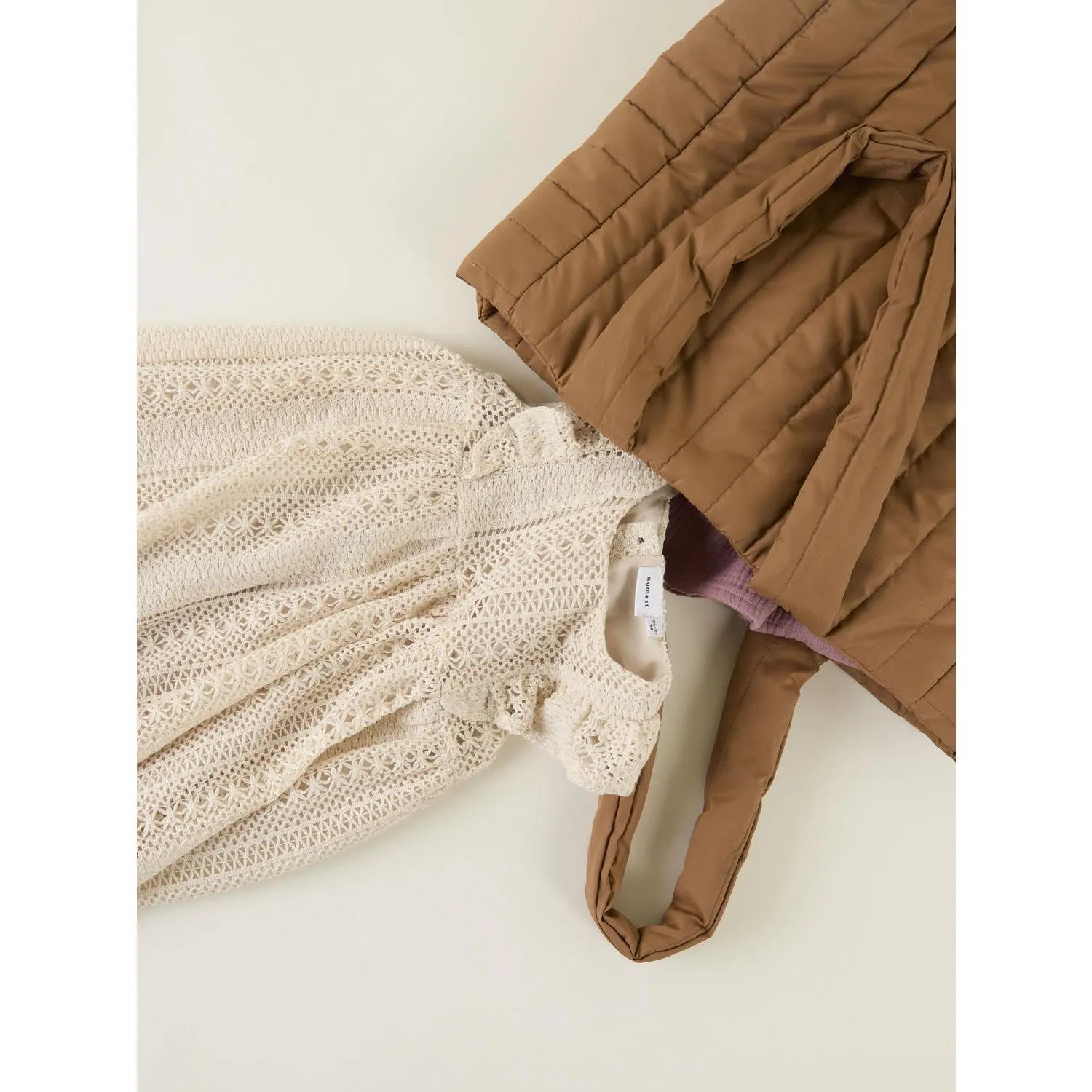 Name It Oatmeal Hisilka Spencer Dress
