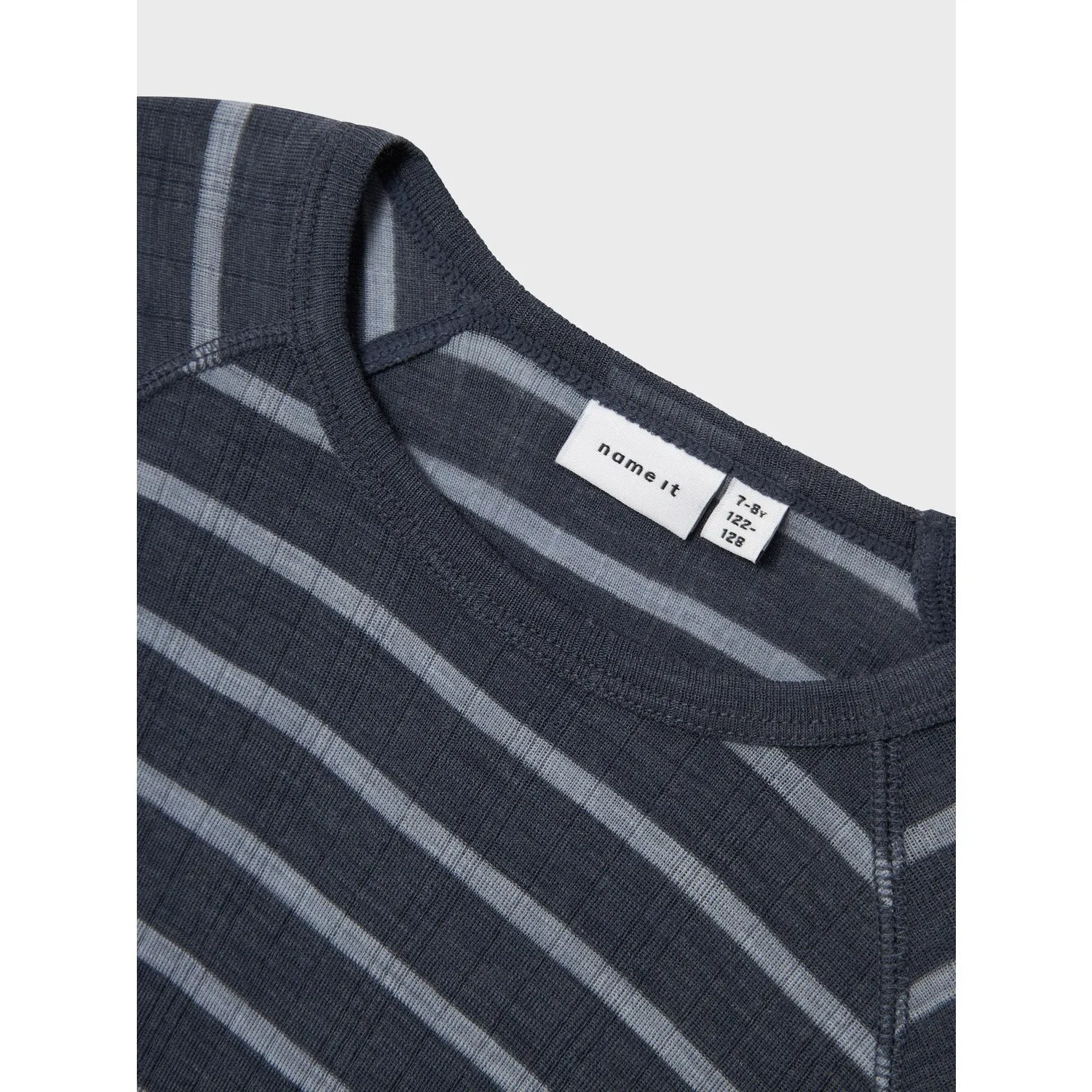 Name It Ombre Blue Wang Wool Needle Blouse Stripe