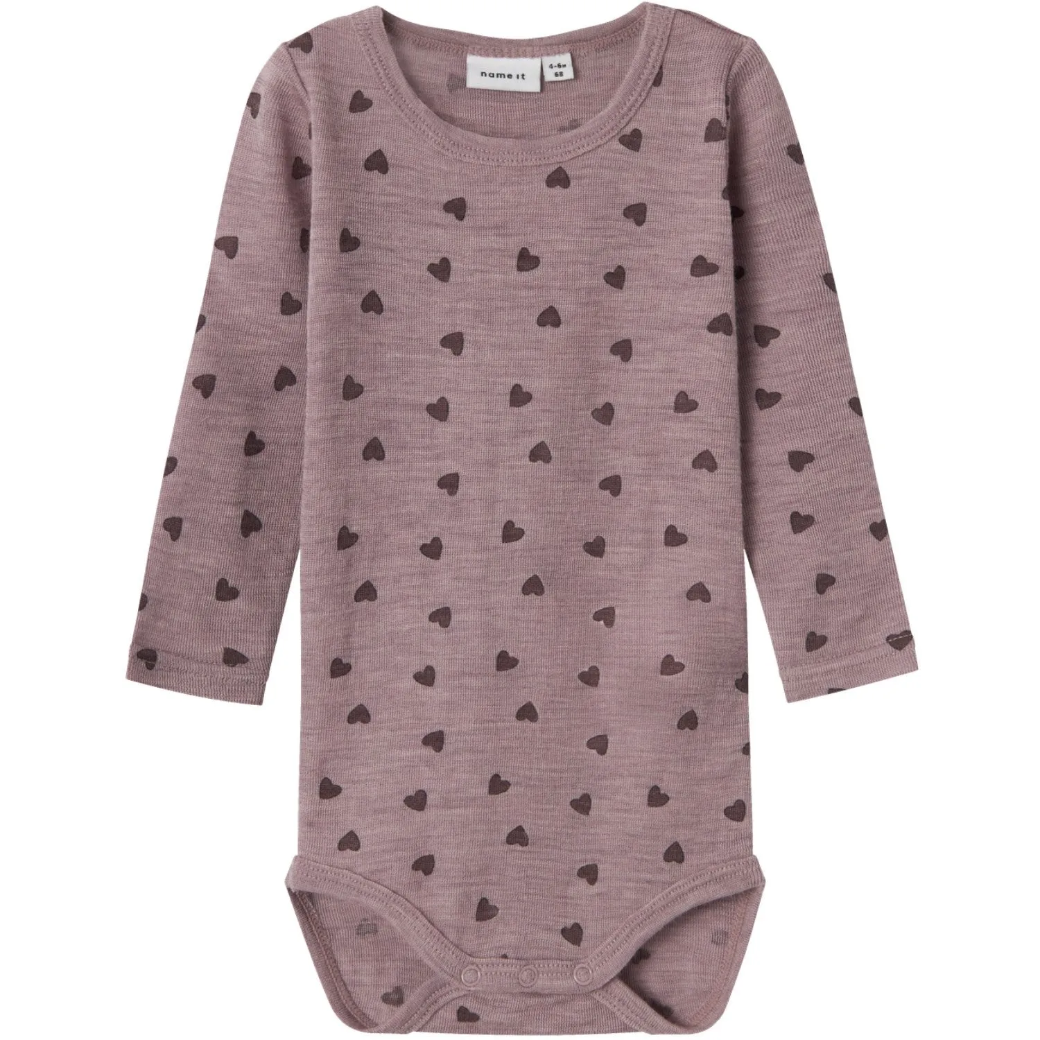 Name It Purple Dove Wang Wool Rib Body AOP