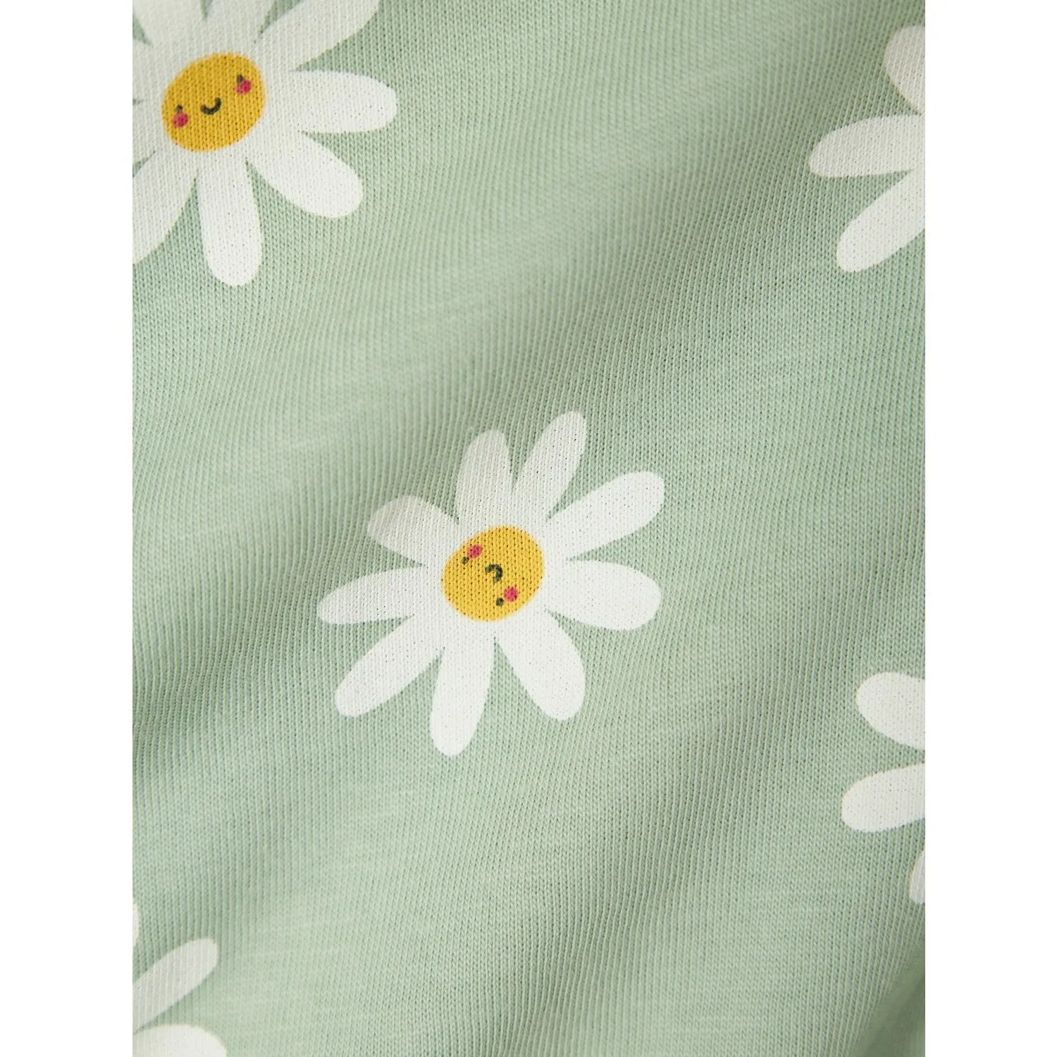 Name It Silt Green Daisy Flowers Vigga Strap Suit Noos
