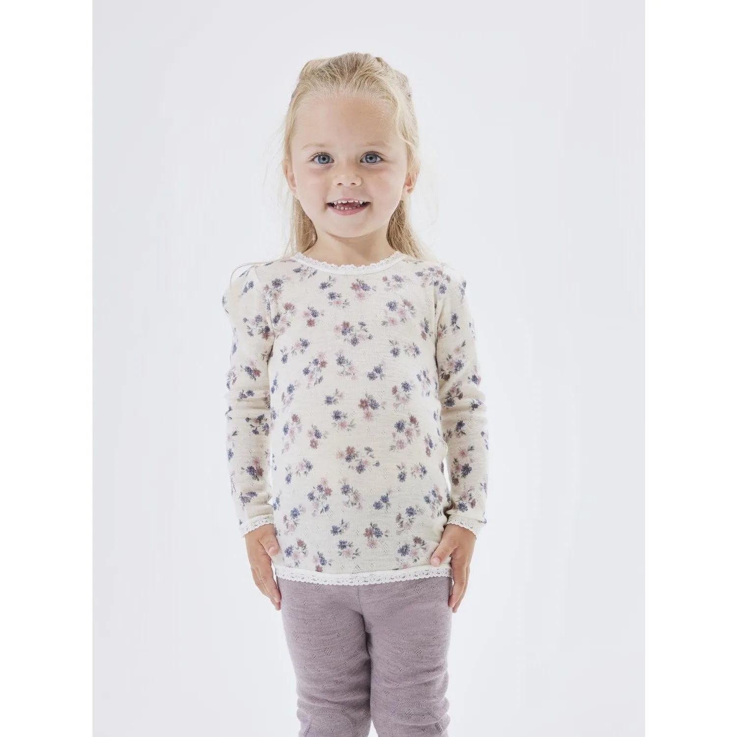 Name It Snow White Wang Wool Needle Blouse Noos
