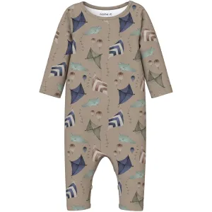 Name It Weathered Teak Nathon Onesie