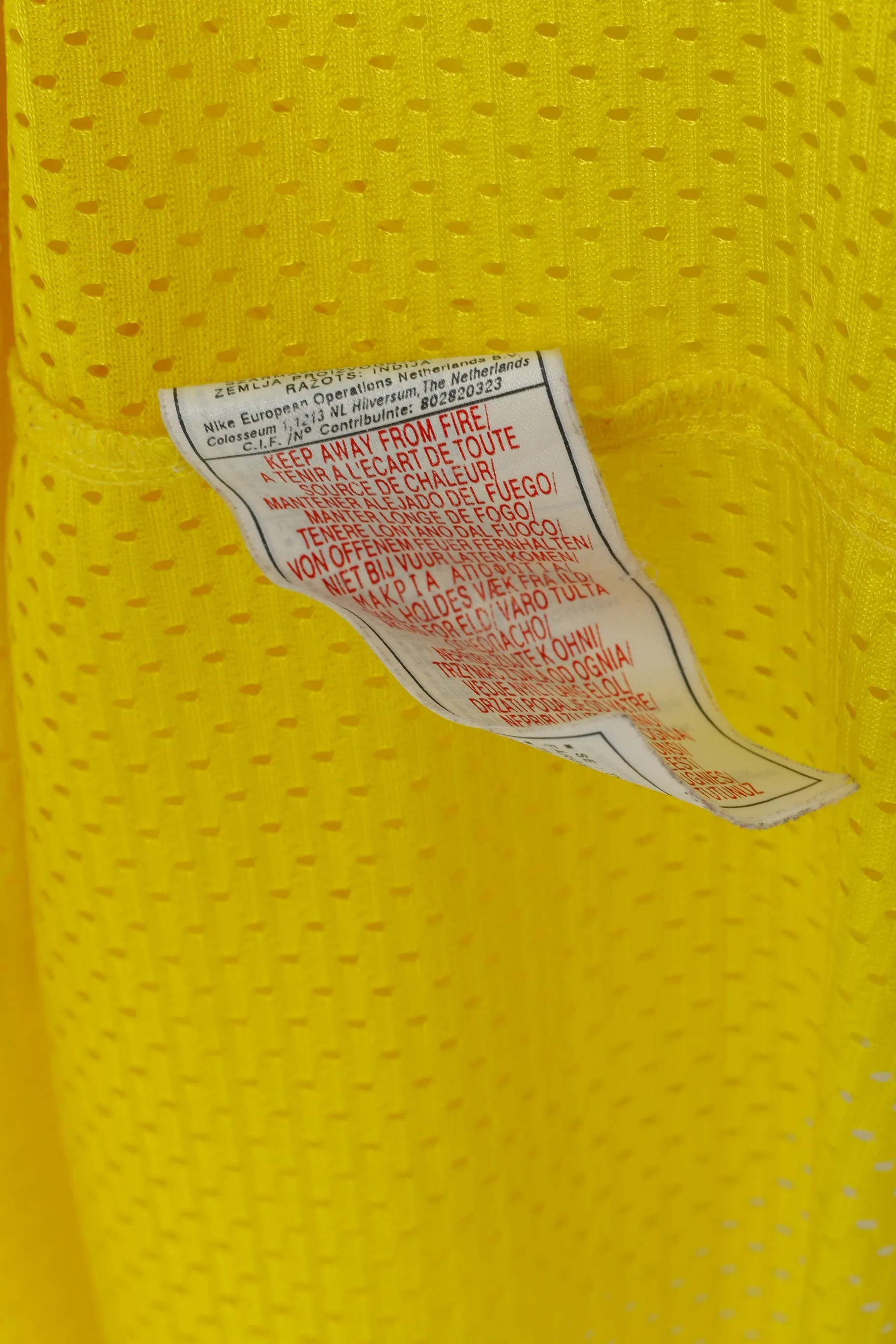 Nike Men One Size Shirt Yellow Sleeveless Mesh Sport Training Vest Top