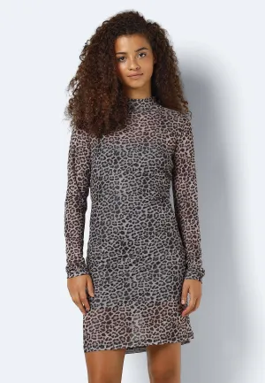 Noisy May - Carrie Highneck Oatmeal Leo - Dress