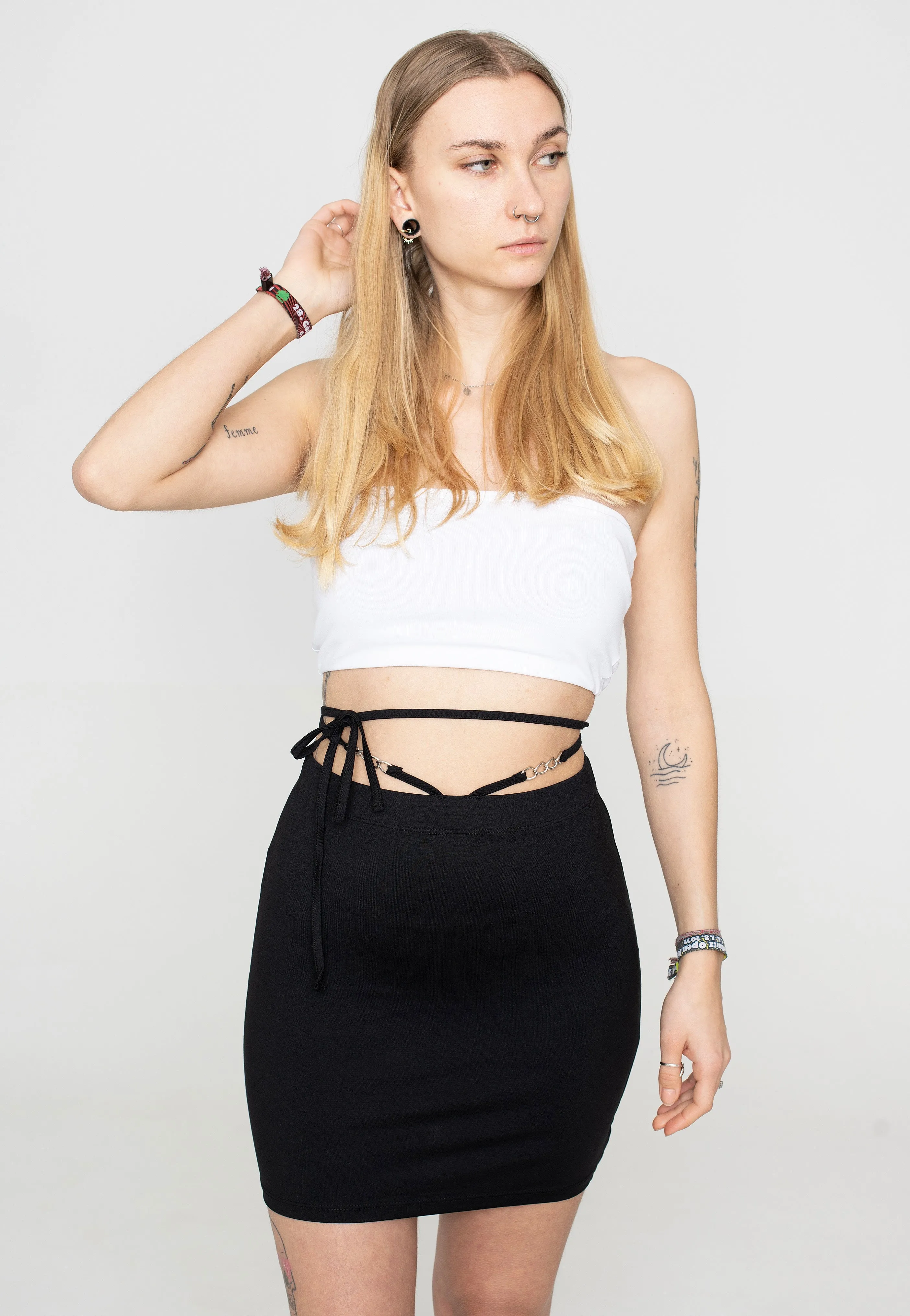 Noisy May - Celeste Chain Details Black - Skirt