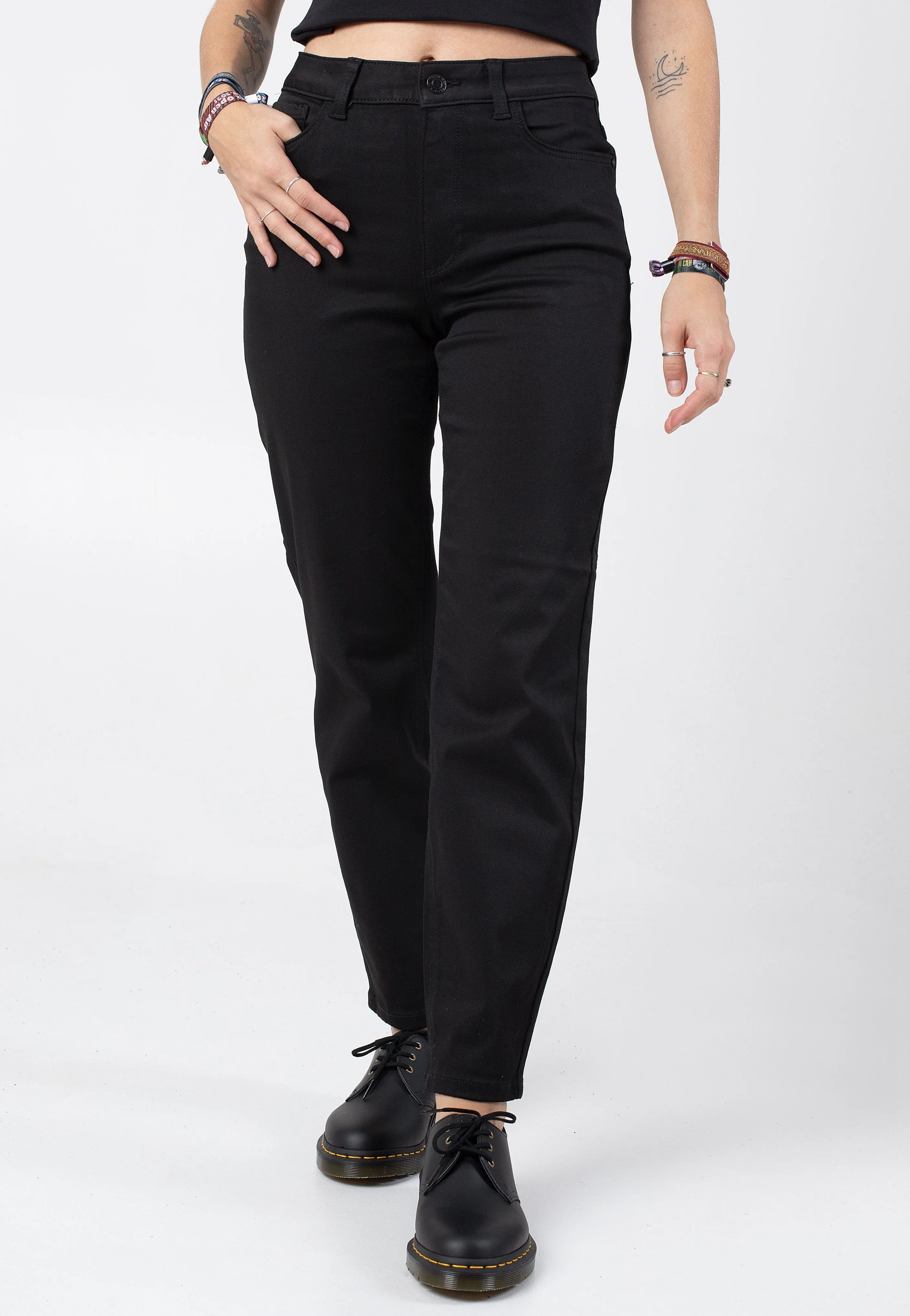 Noisy May - Moni Hw Straight Black Denim - Jeans