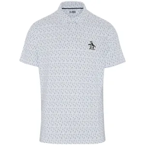 Original Penguin All Over Golf Ball Print Polo Shirt - Bright White
