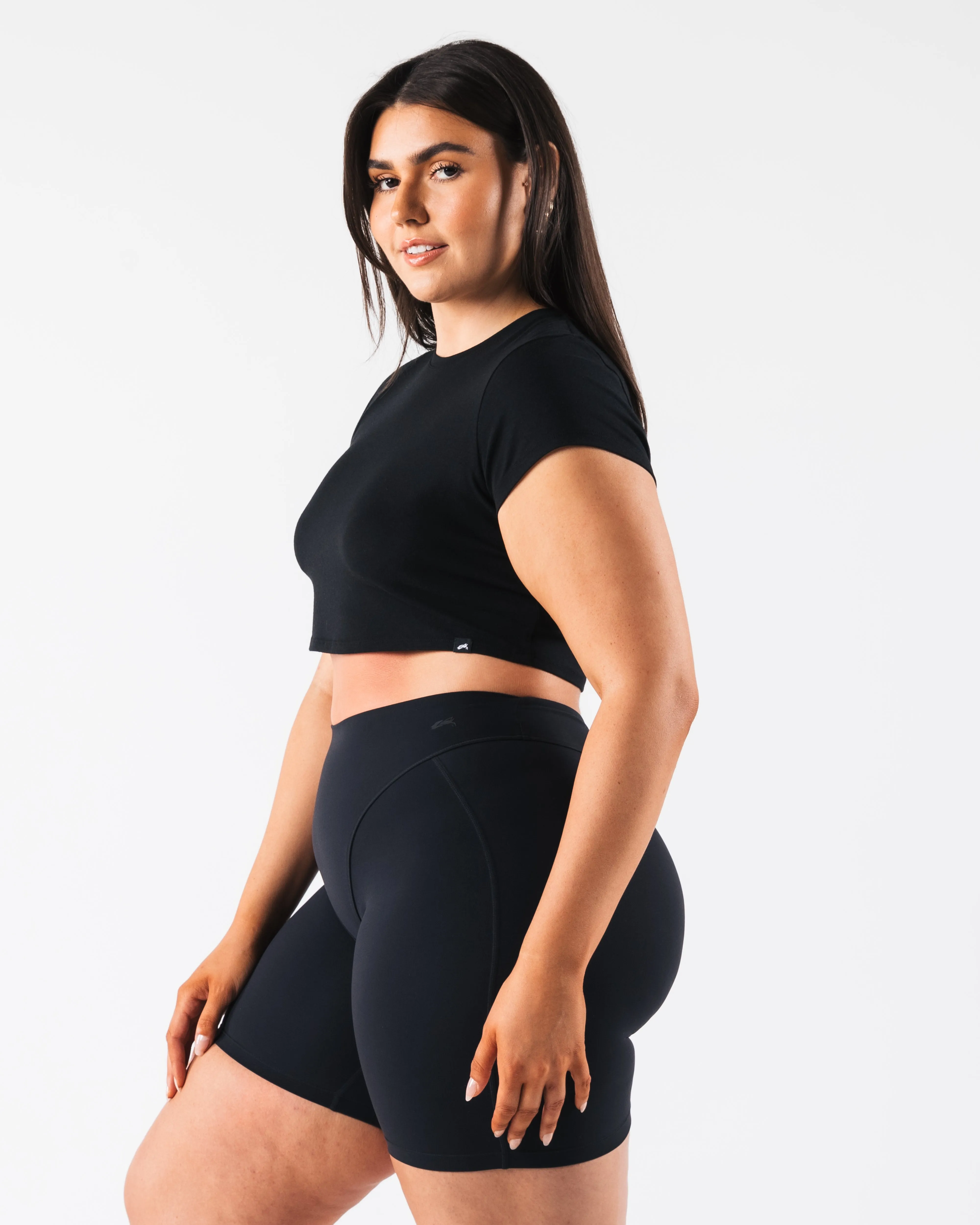 OT Crop Tee - Black Alphalete Athletics