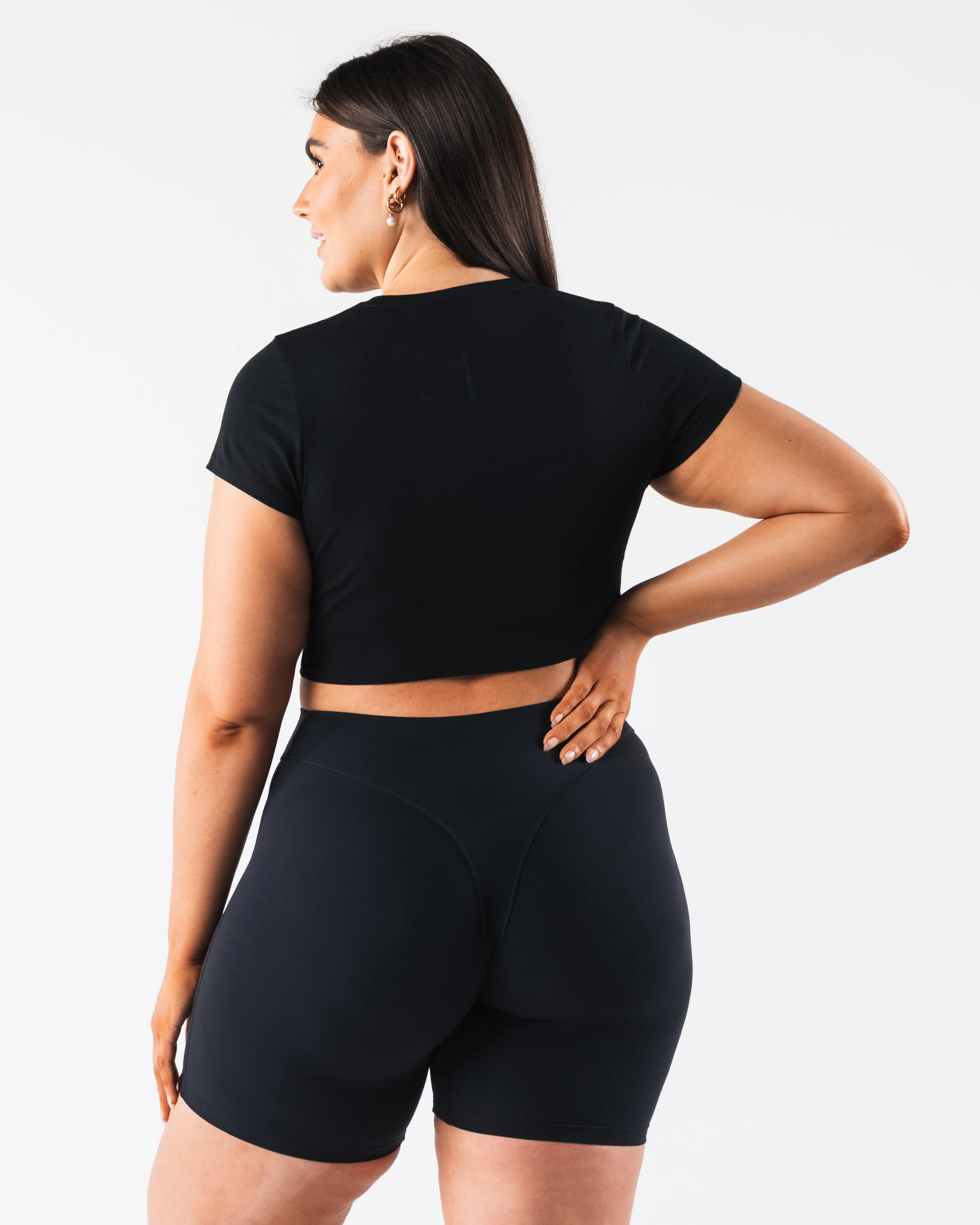 OT Crop Tee - Black Alphalete Athletics