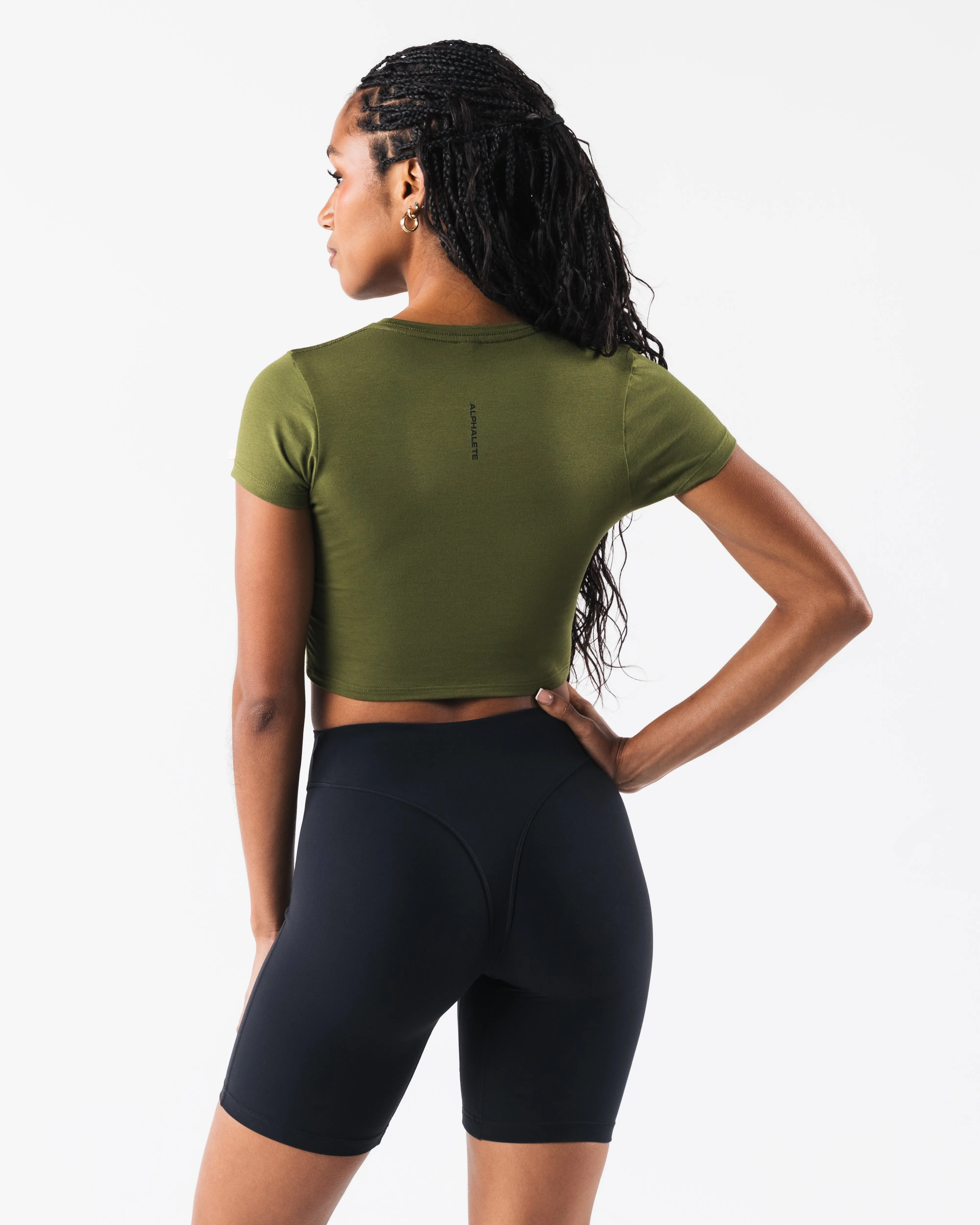 OT Crop Tee - Verbena Alphalete Athletics