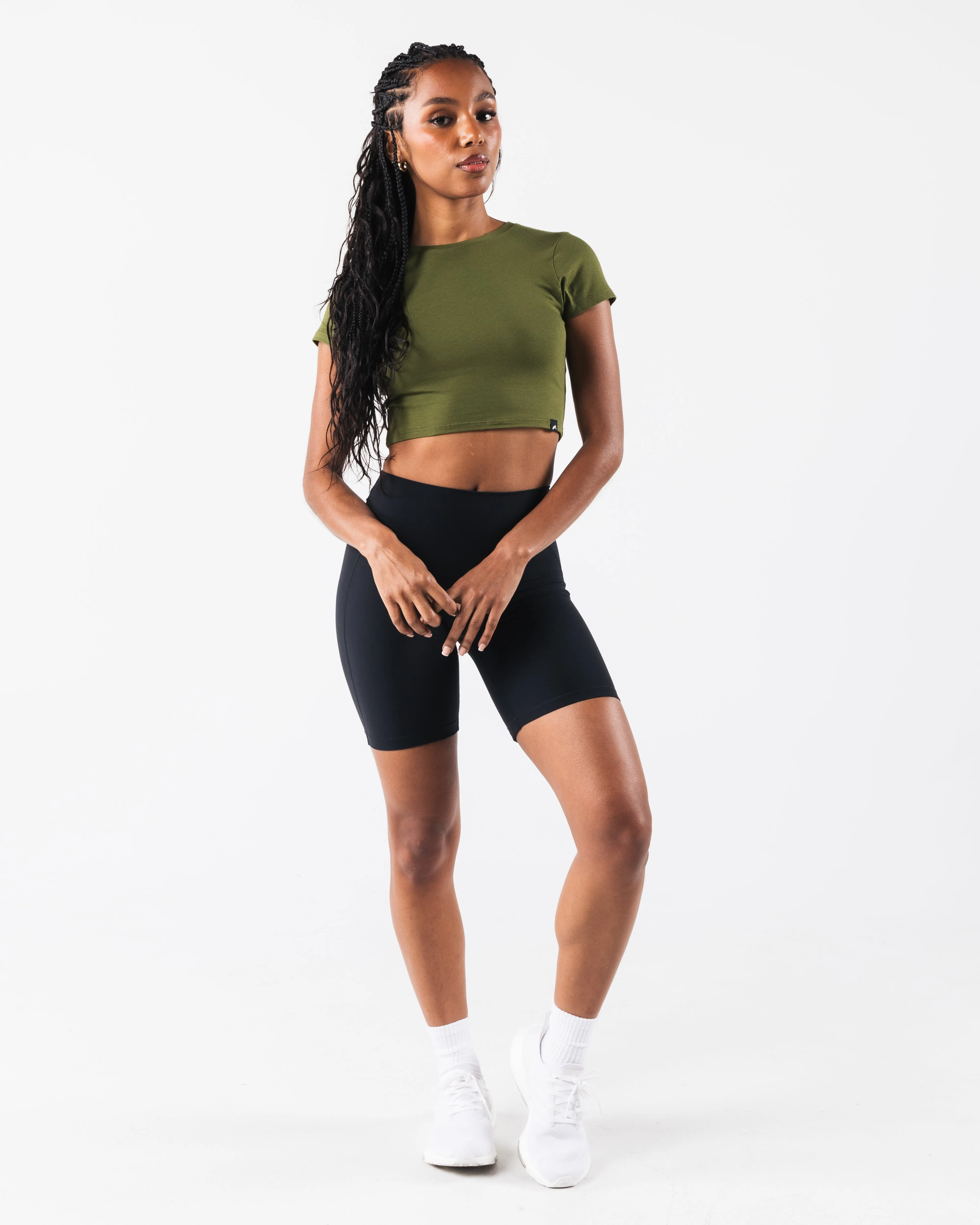 OT Crop Tee - Verbena Alphalete Athletics