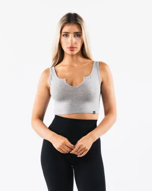 OT Slit Tank - Light Heather Grey Alphalete Athletics