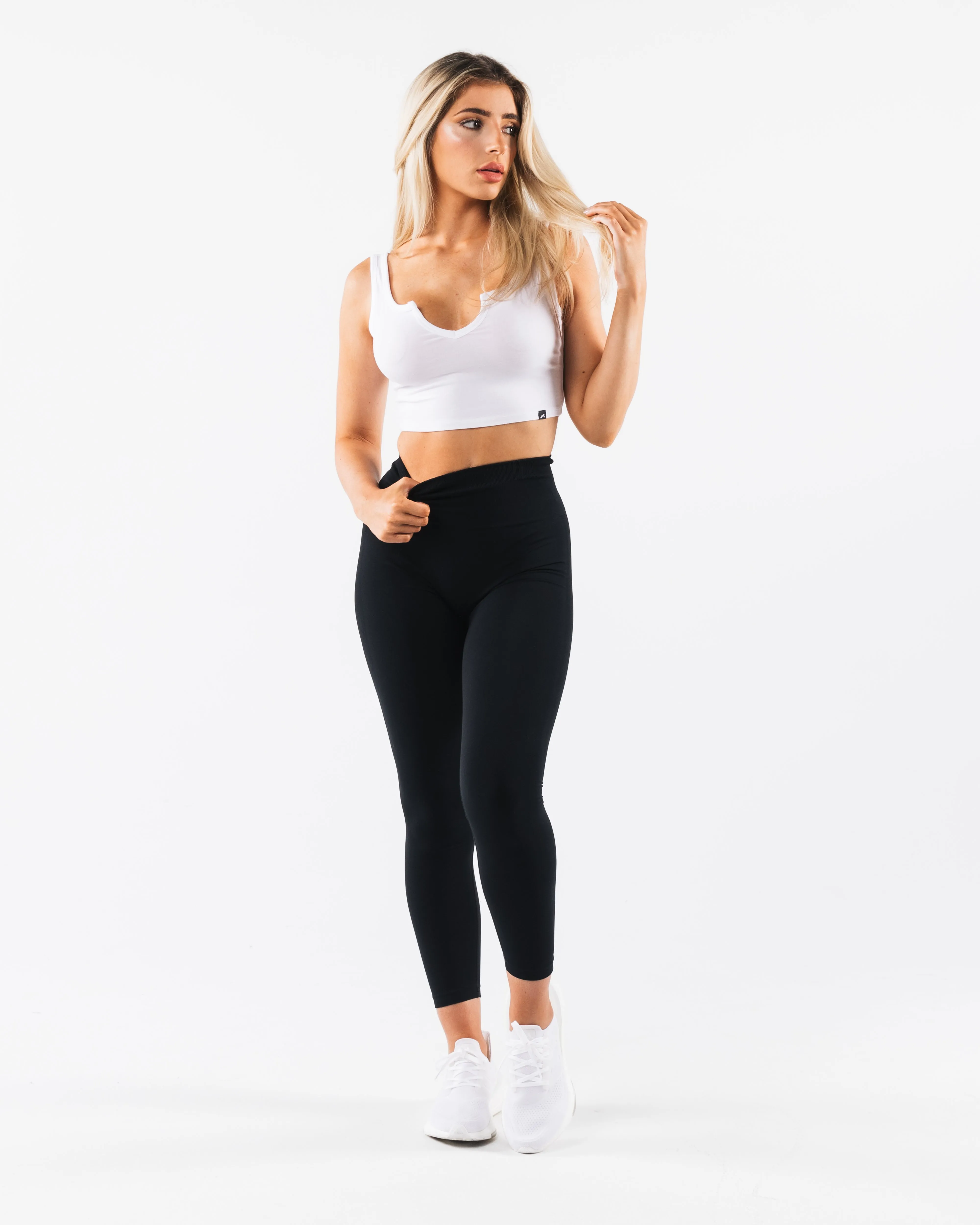 OT Slit Tank - White Alphalete Athletics
