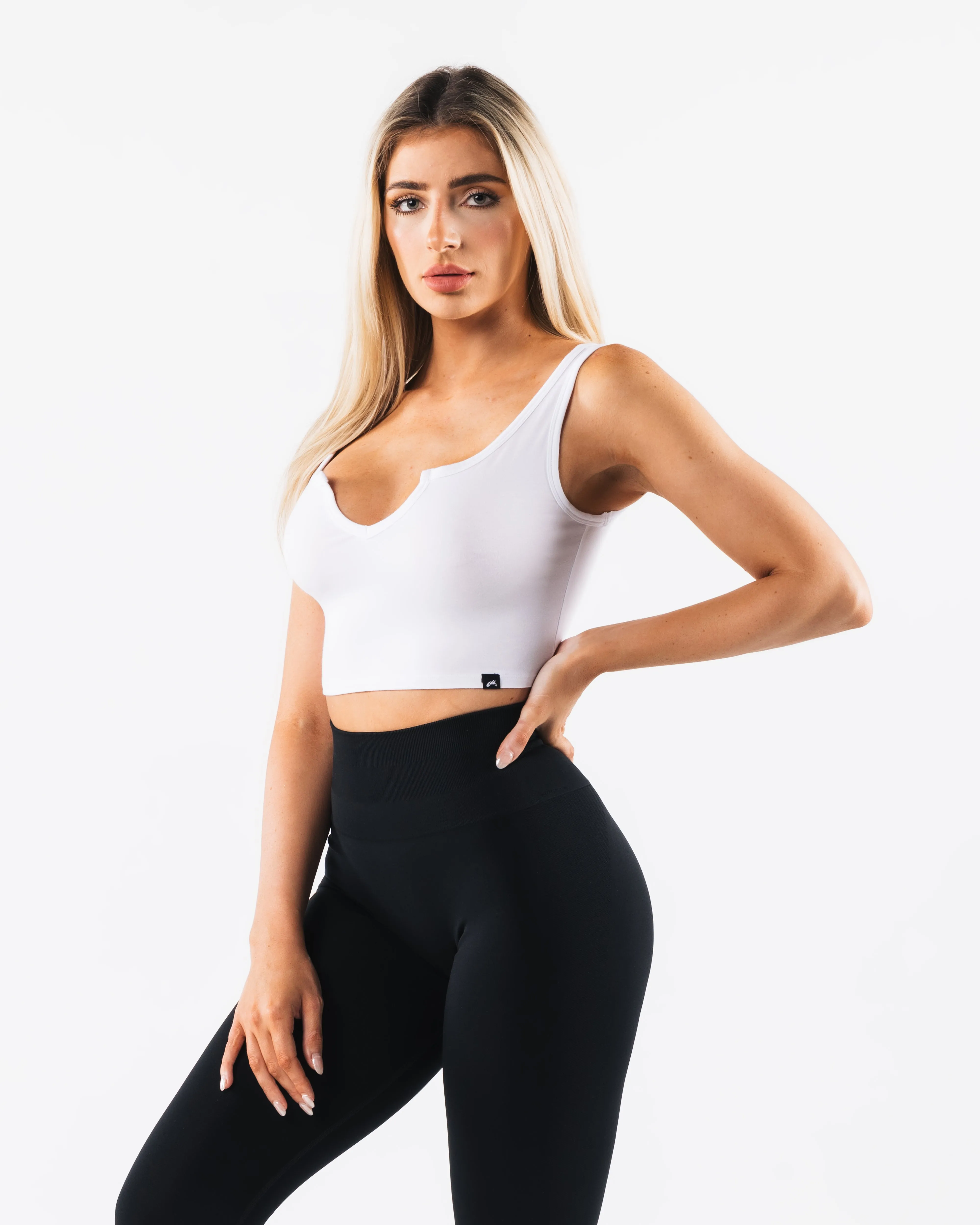 OT Slit Tank - White Alphalete Athletics