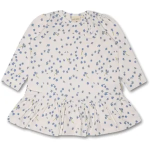 Petit Piao Forget Me Not Dress Gather Printed