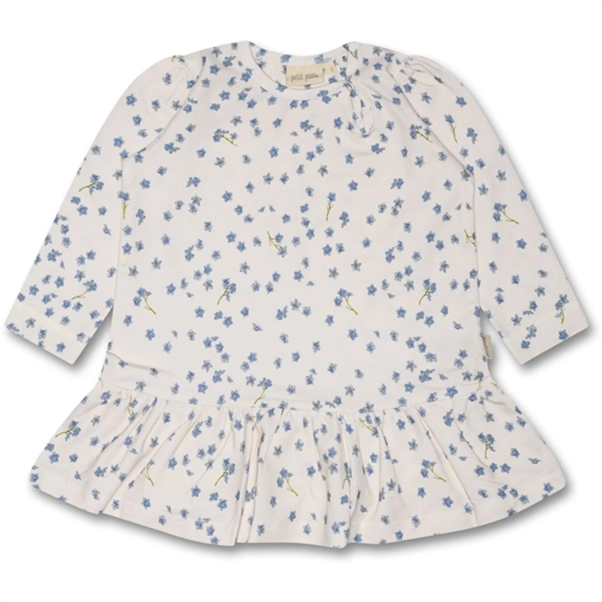 Petit Piao Forget Me Not Dress Gather Printed
