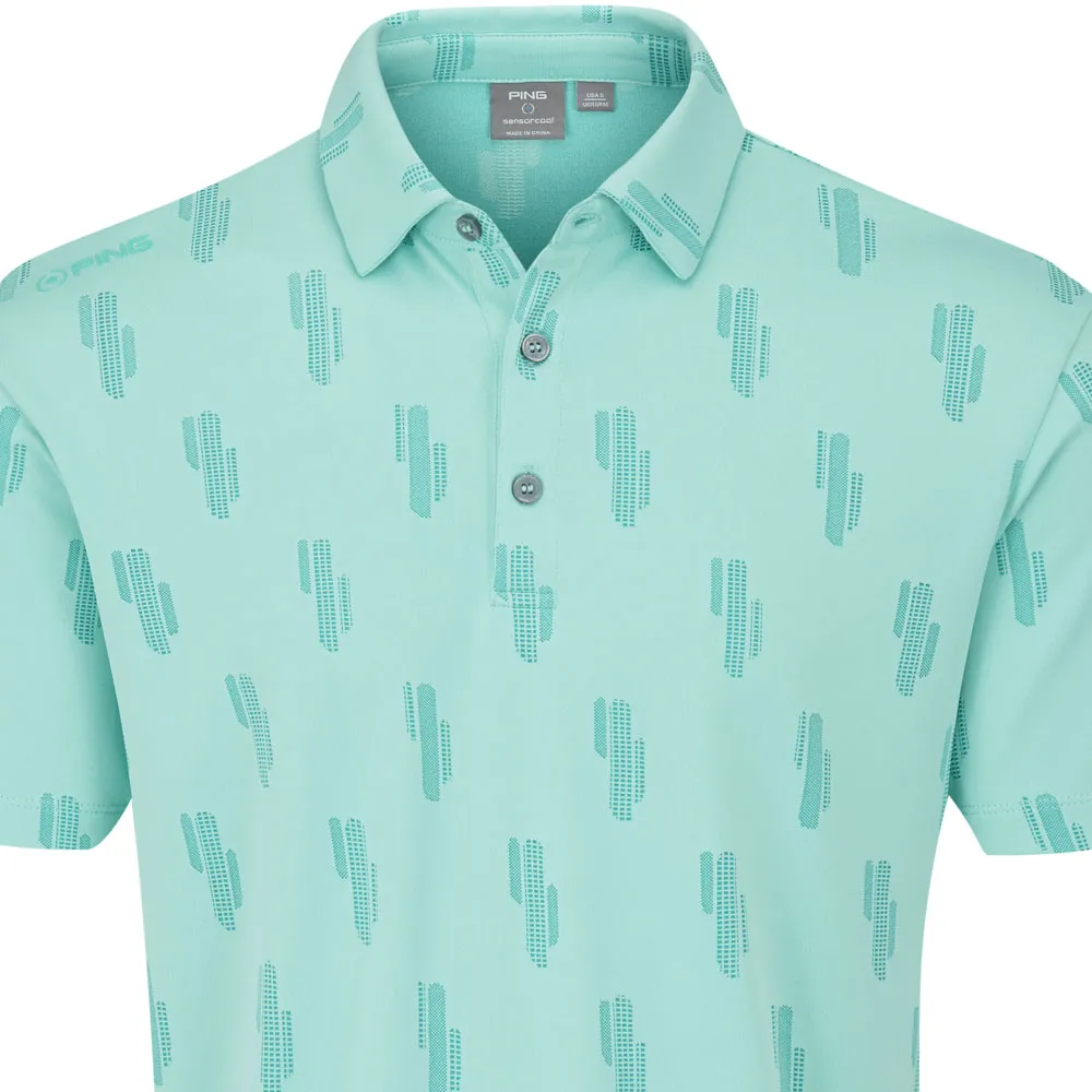 Ping Arizona Cactus Polo Shirt - Aruba Blue Multi