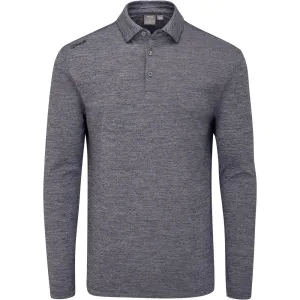 Ping Emmett Long Sleeve Polo Shirt - Charcoal Marl
