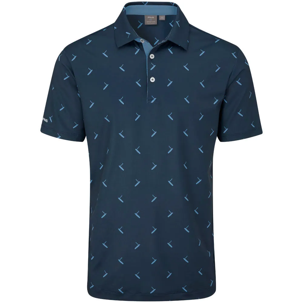 Ping Gold Putter Printed Polo Shirt - Navy Multi