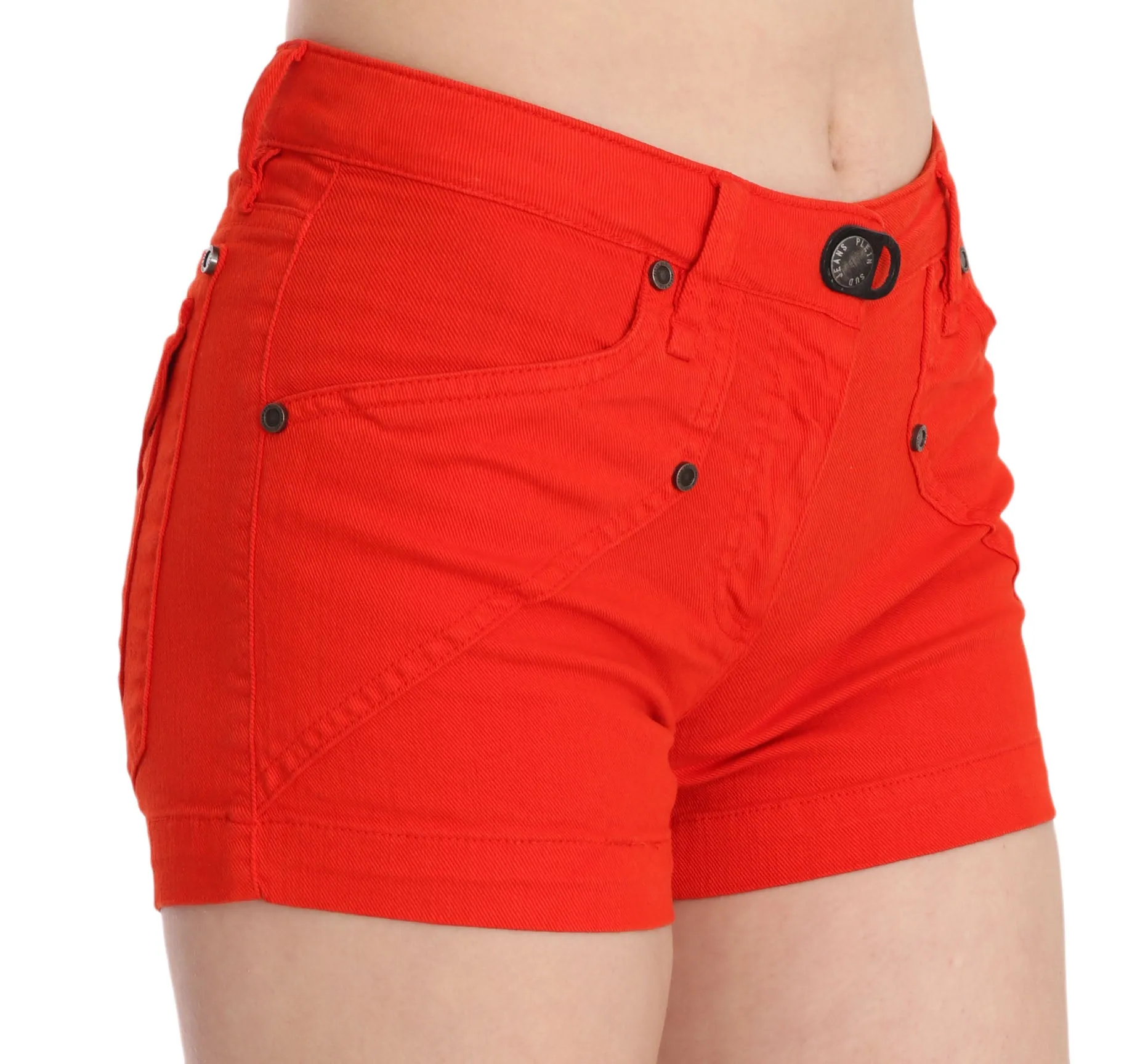 PLEIN SUD  Mid Waist Cotton blue Women's Mini
