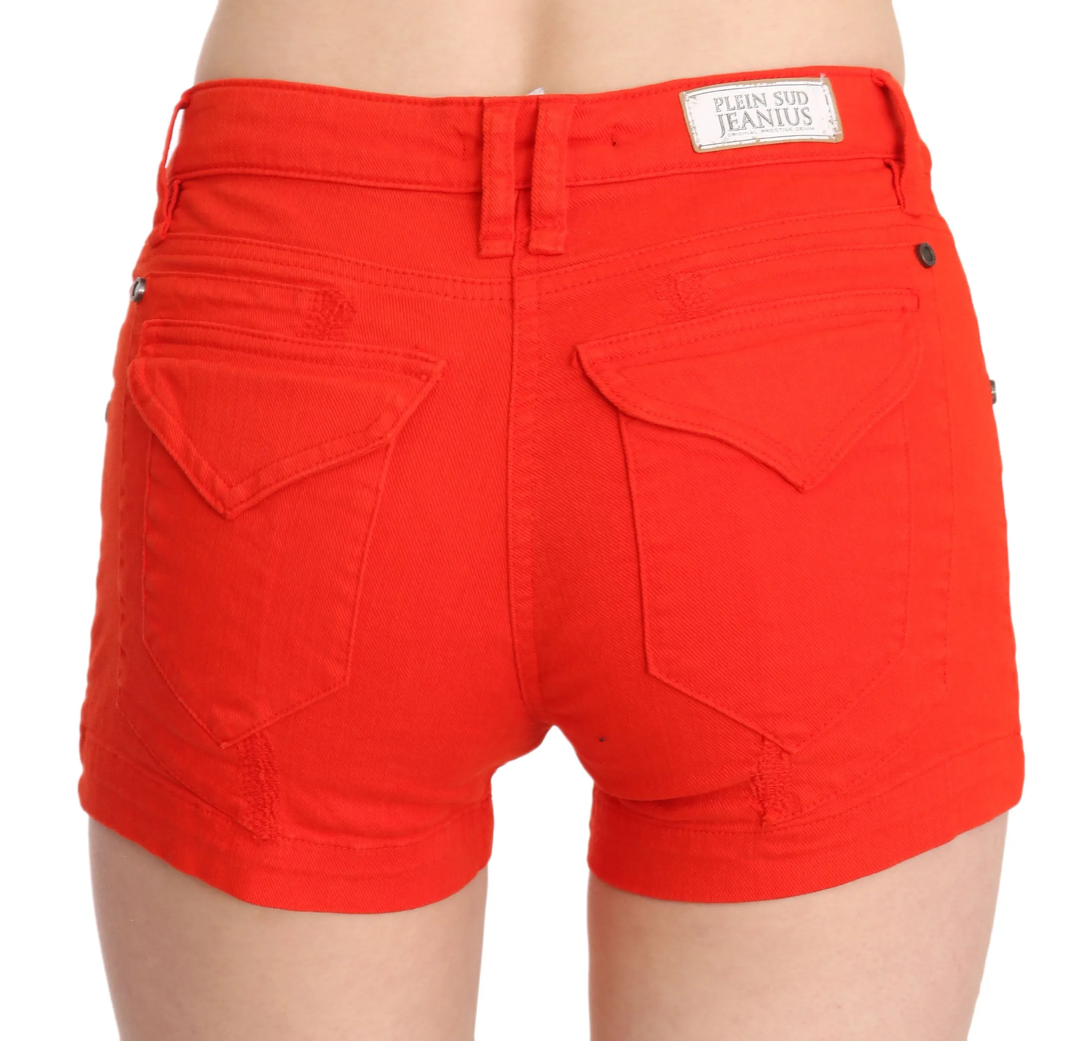 PLEIN SUD  Mid Waist Cotton blue Women's Mini