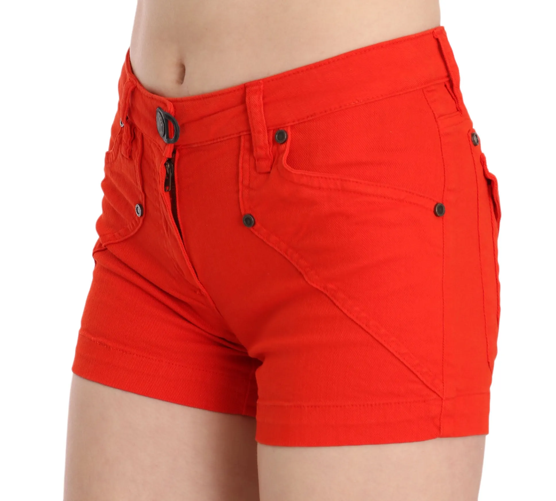 PLEIN SUD  Mid Waist Cotton blue Women's Mini