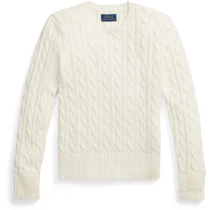 Polo Ralph Lauren Warm White W/Hint Of Pink Girl Pullover