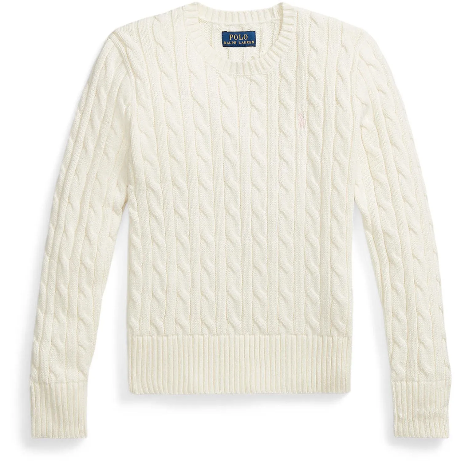 Polo Ralph Lauren Warm White W/Hint Of Pink Girl Pullover