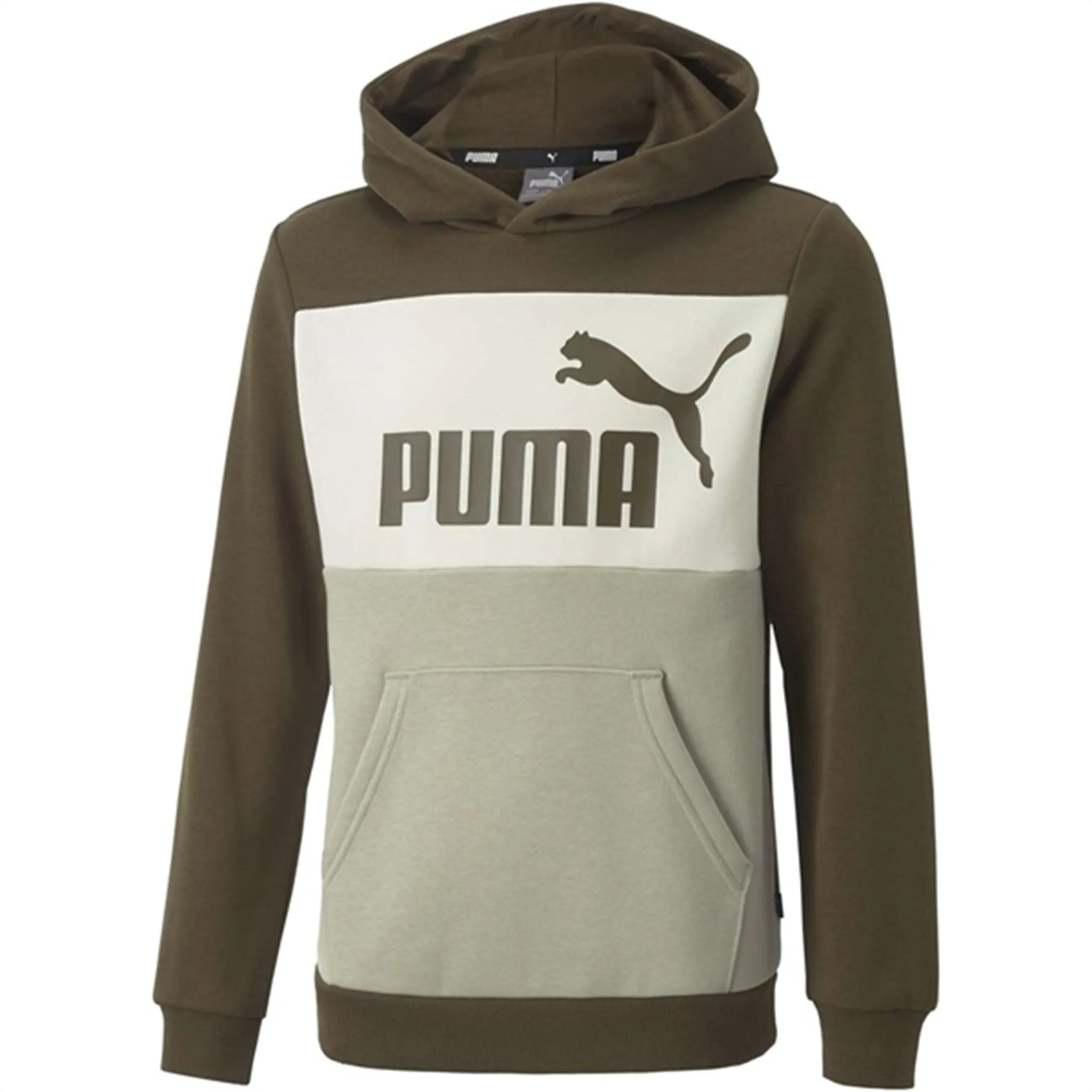 Puma ESS Block Hoodie Deep Olive