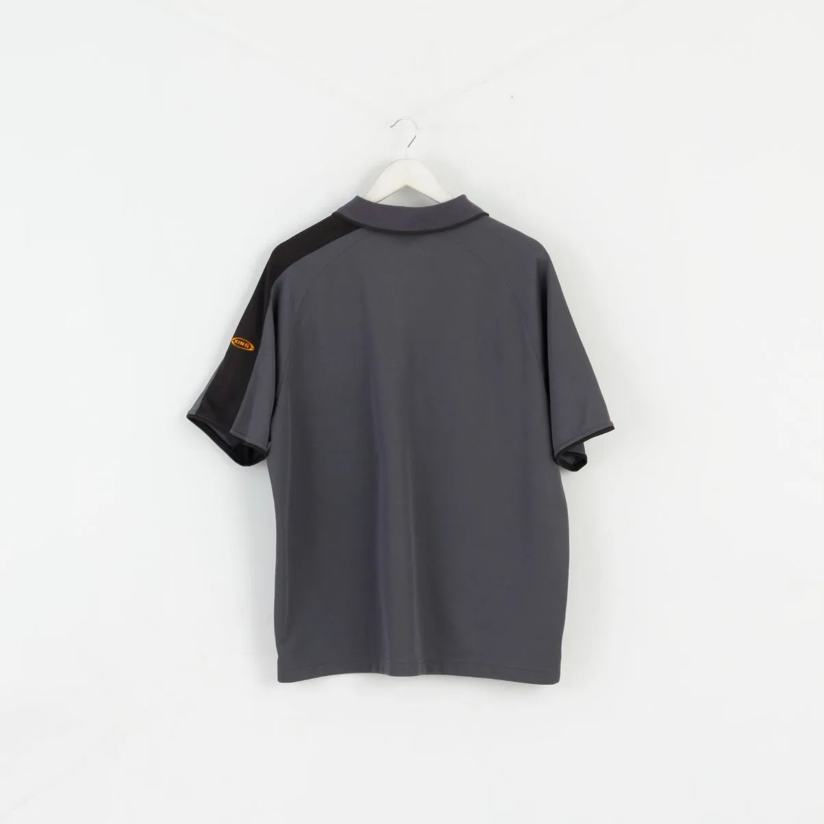 Puma Men XL Polo Shirt Grey Malmo FF Football Sweden Jersey Top