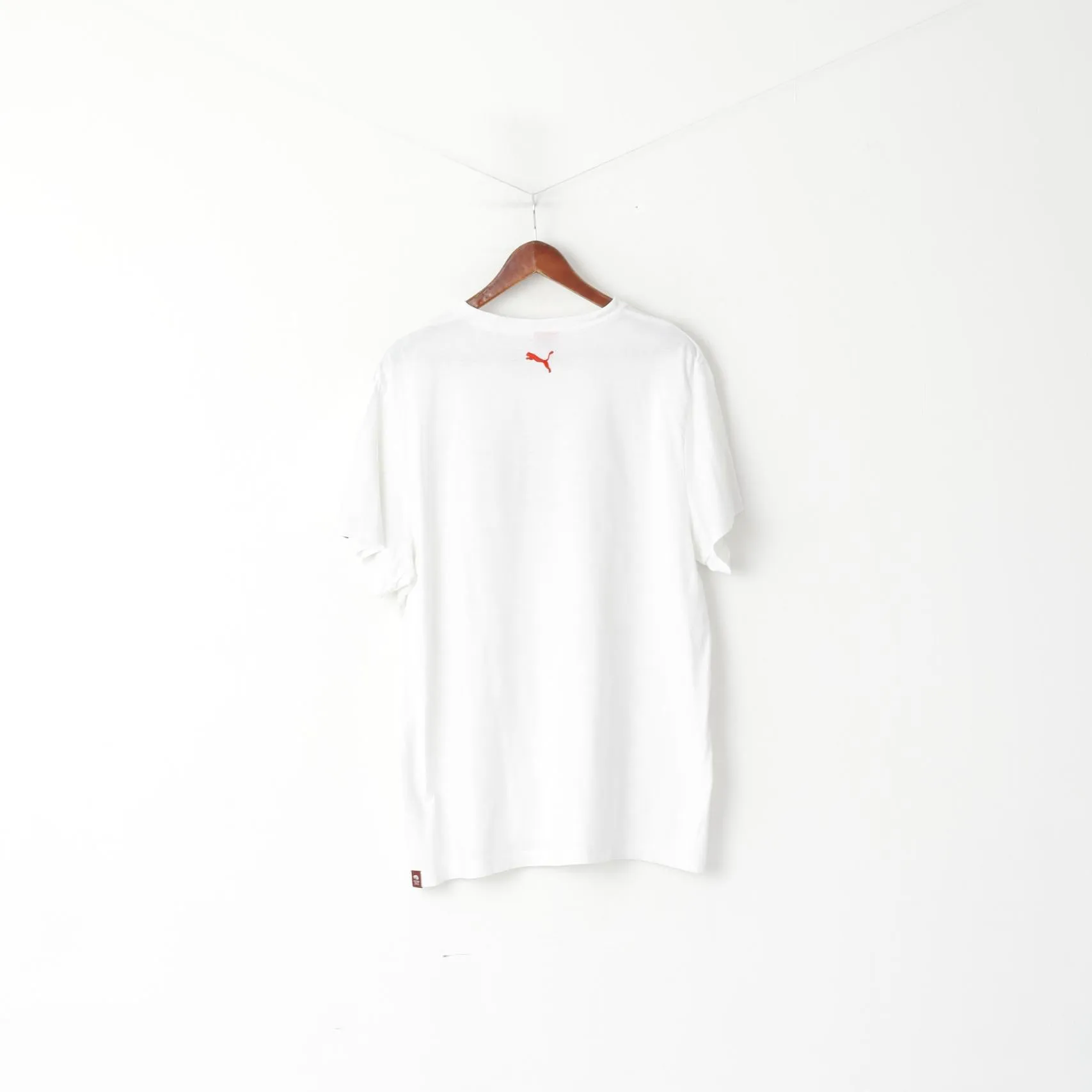 Puma Men XXL  T- Shirt White Cotton Graphi Hello My Name Is Puma Sport Top