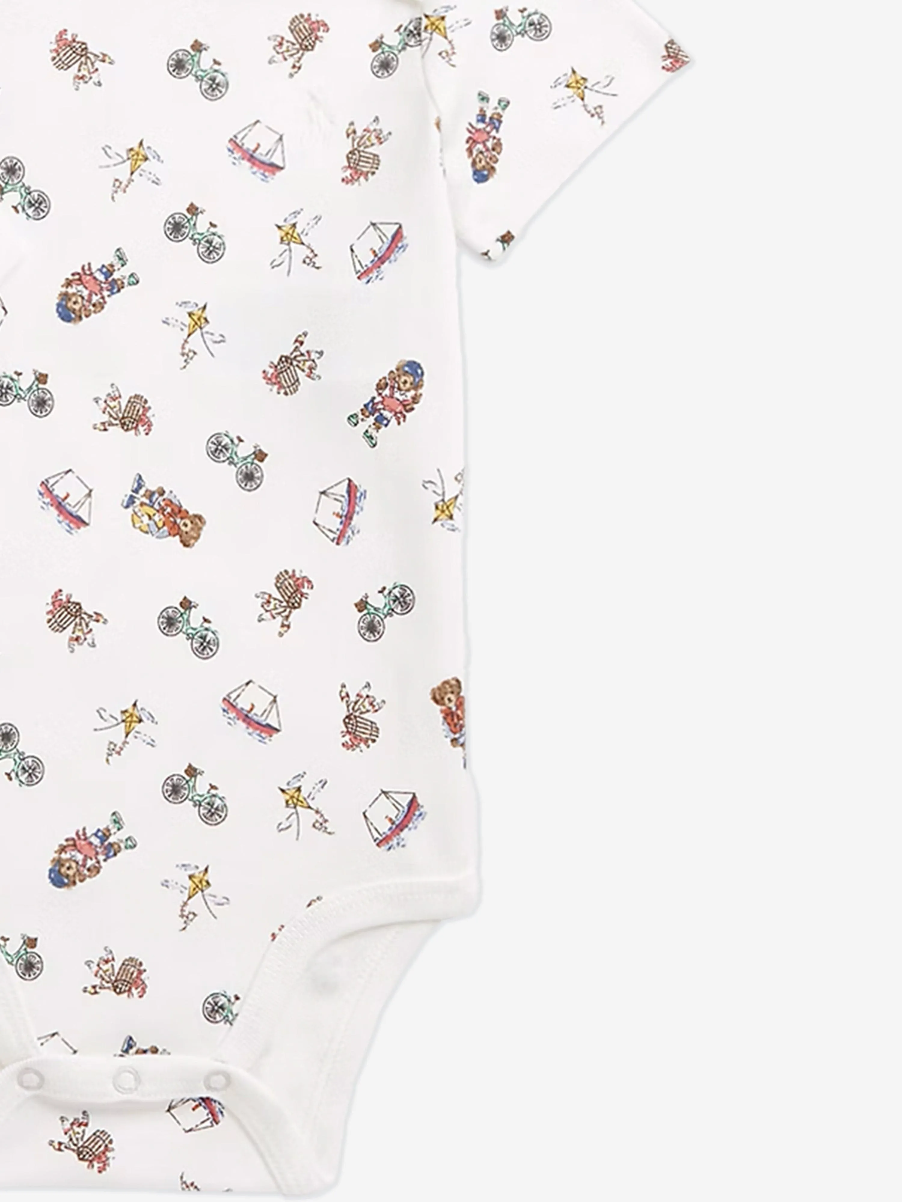 Ralph Lauren Baby Boys Bear Bodysuit Set in White