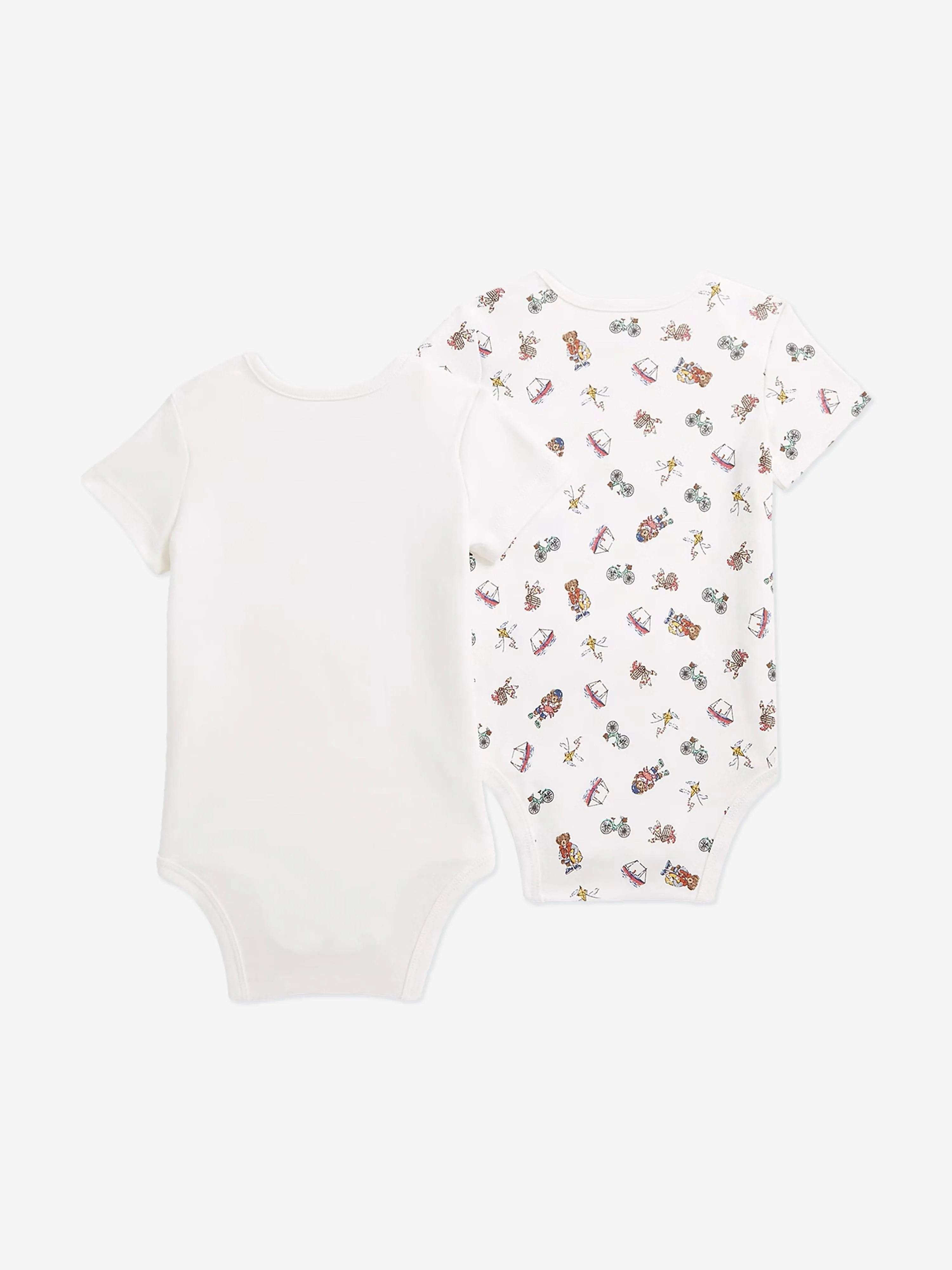 Ralph Lauren Baby Boys Bear Bodysuit Set in White