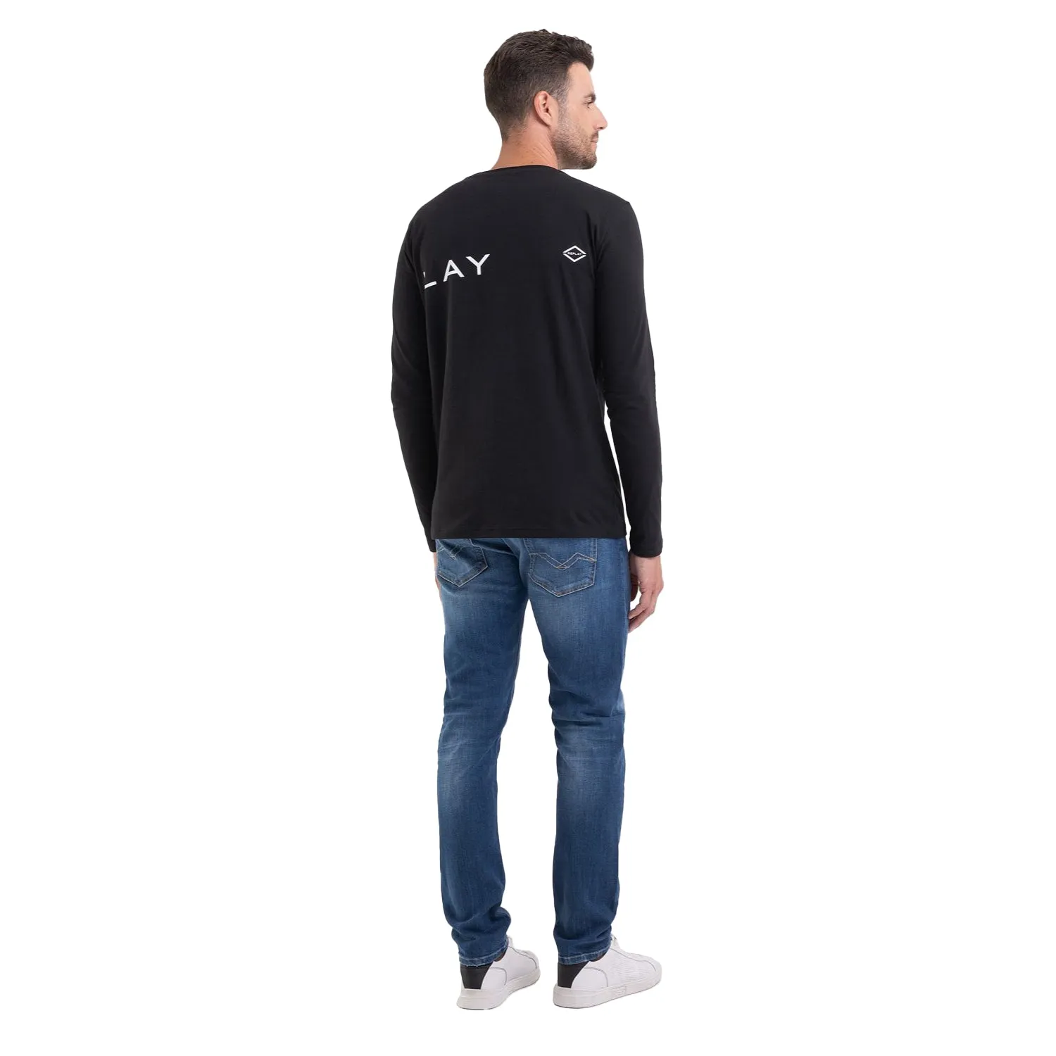 Replay Men's Regular Slim Basic Jersey Long Sleeve T-shirt