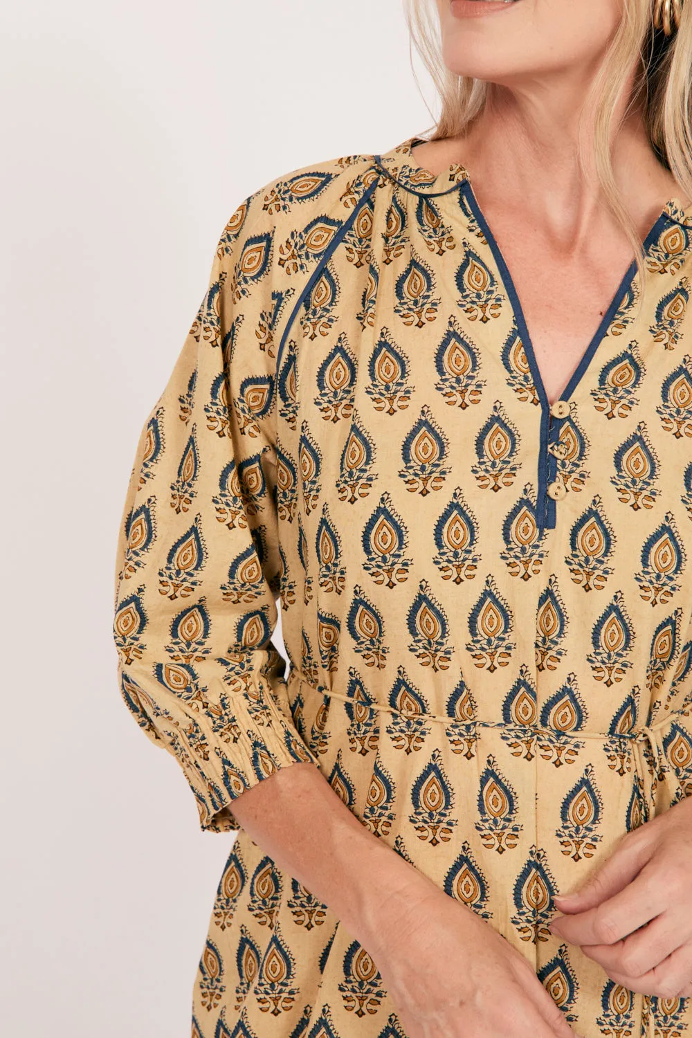 Robin Tunic Dress in Paisley Plumes Adrift