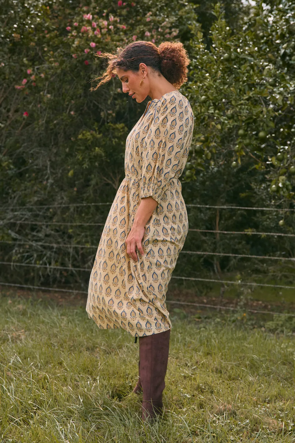 Robin Tunic Dress in Paisley Plumes Adrift