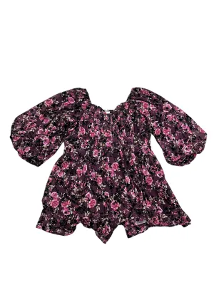 Romper By ARULA In Floral Print, Size:2X