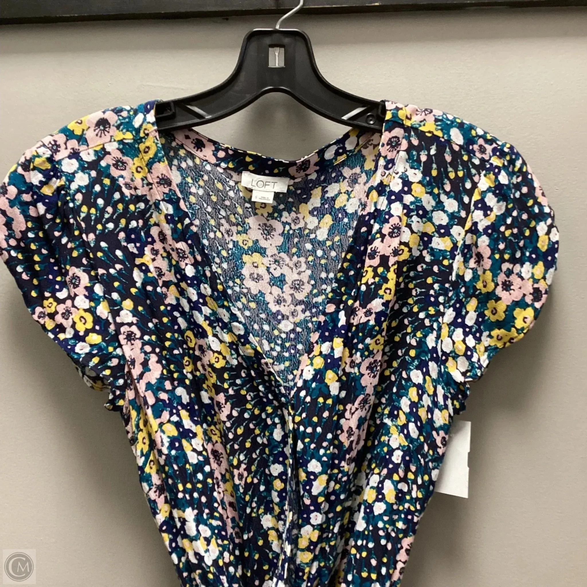 Romper By Loft In Blue & Pink, Size: S