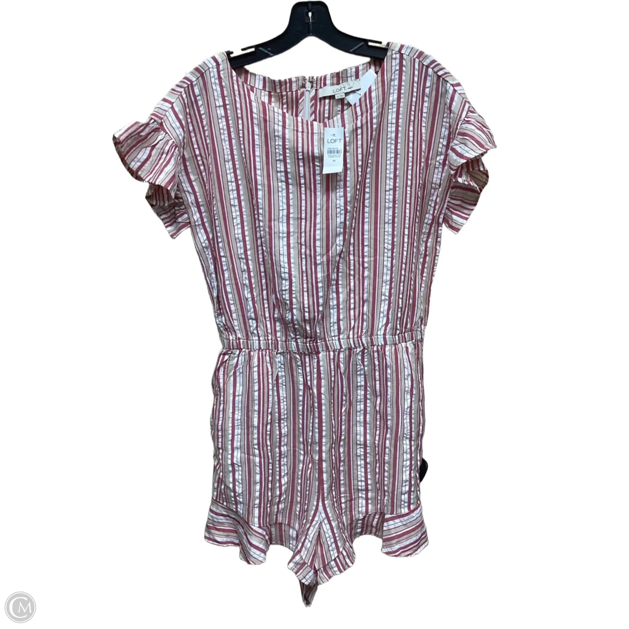 Romper By Loft In Striped Pattern, Size: M
