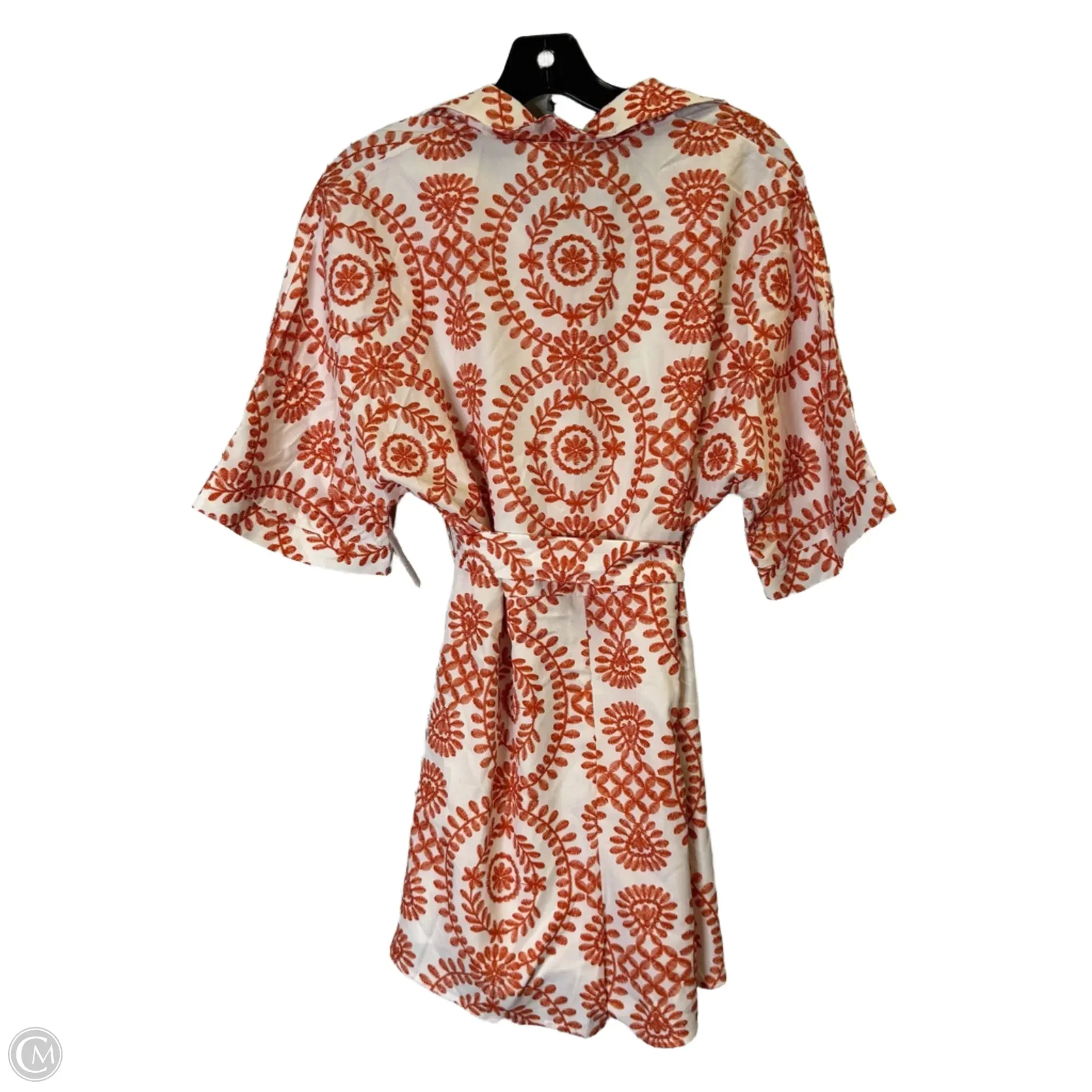 Romper By Shein In Orange & White, Size: Xs