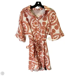 Romper By Shein In Orange & White, Size: Xs