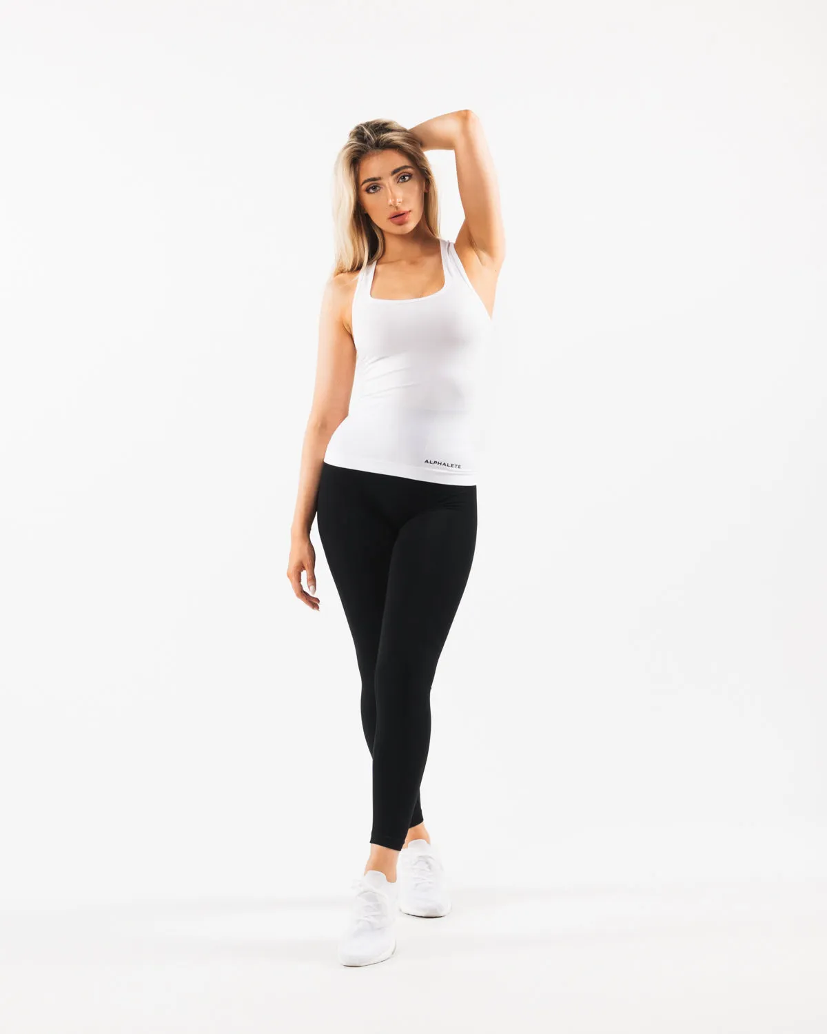 Seamless Racerback Tank - White Alphalete Athletics