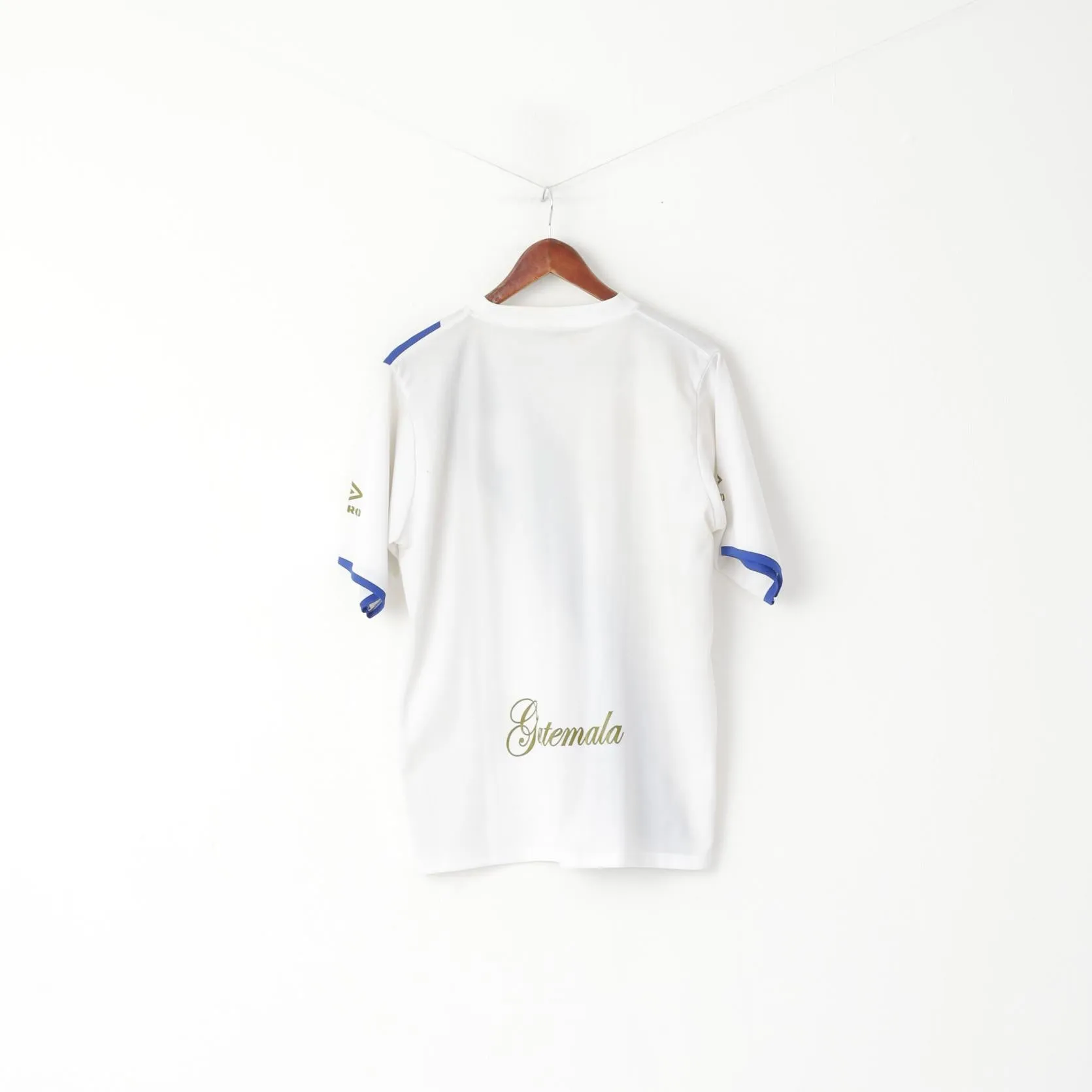 Seleccion Nacional Guatemala Men L Shirt White V Neck Football Jersey Top