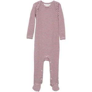 Serendipity Beet/Offwhite Baby Stripe Rib Body Suit