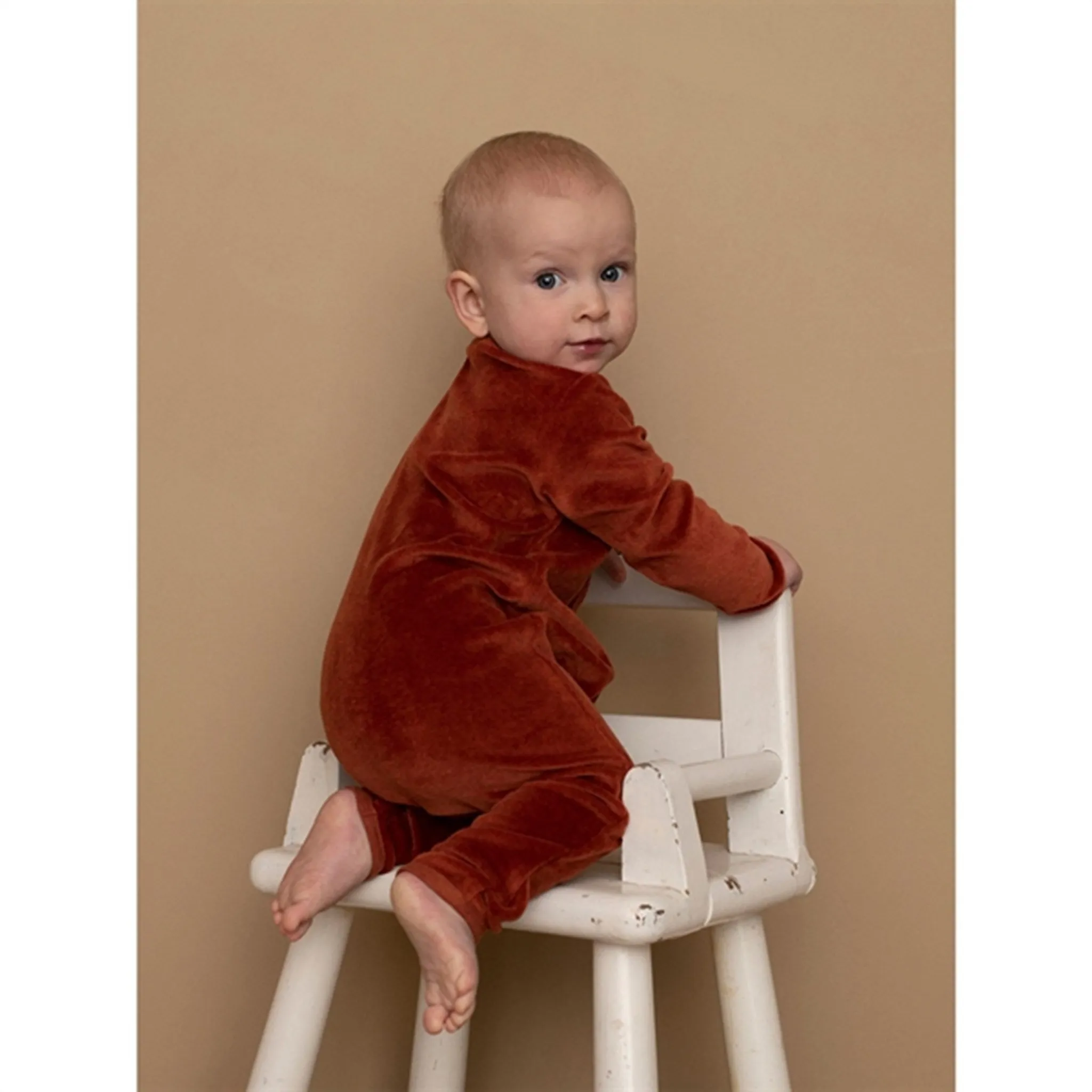 Serendipity Rust Baby Velour Suit