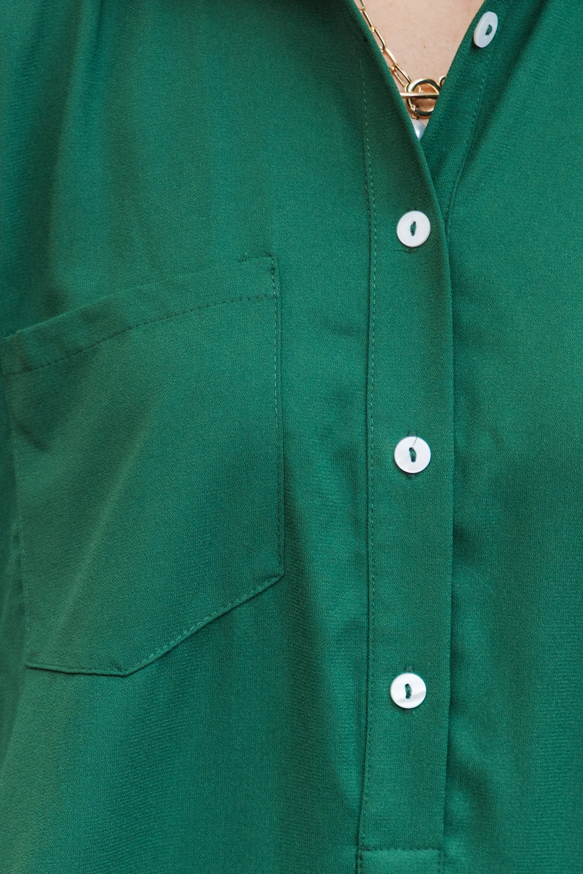 Share Your Story Hunter Green Shirt Dress