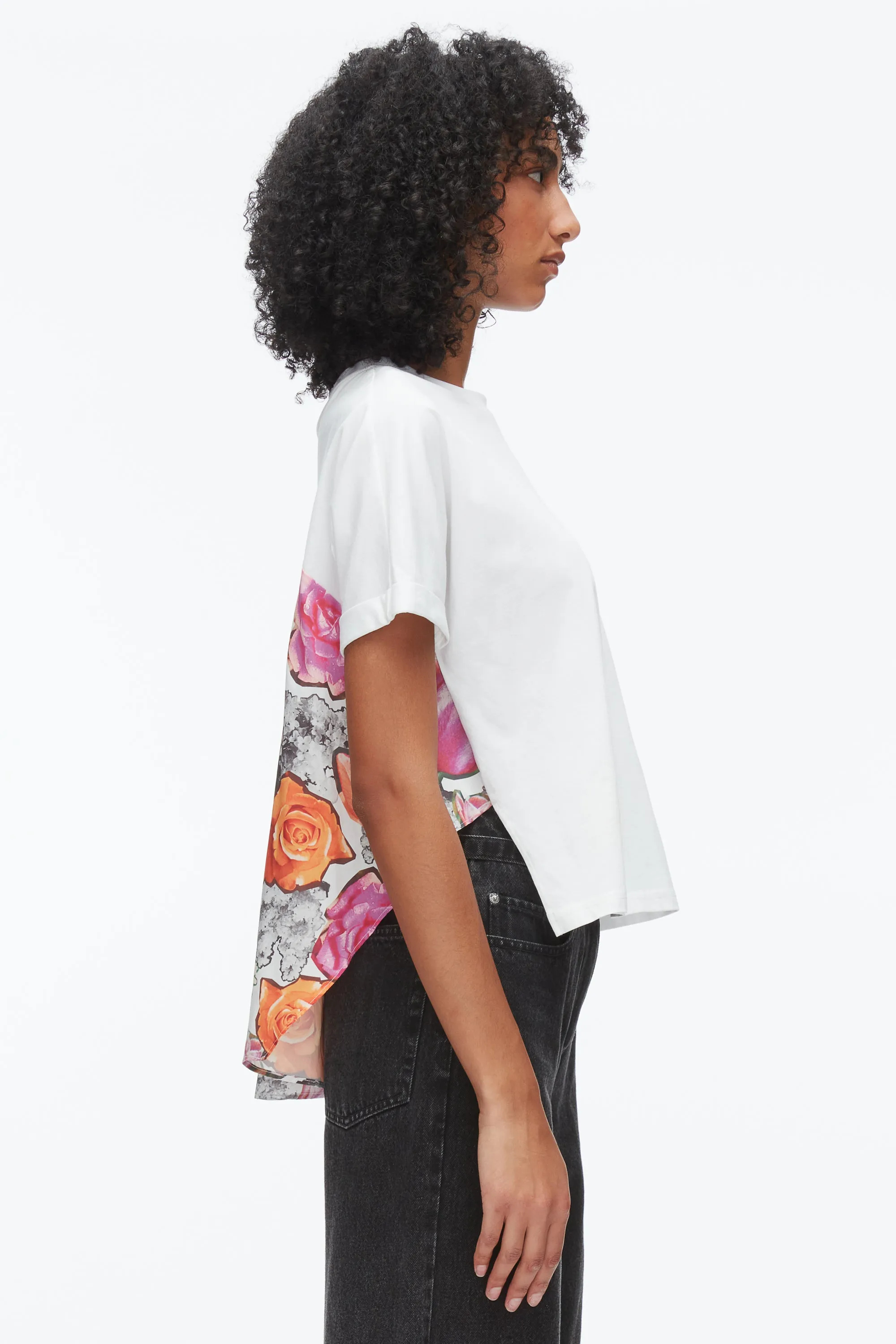 Short Sleeve Tee with Floral Collage Combo