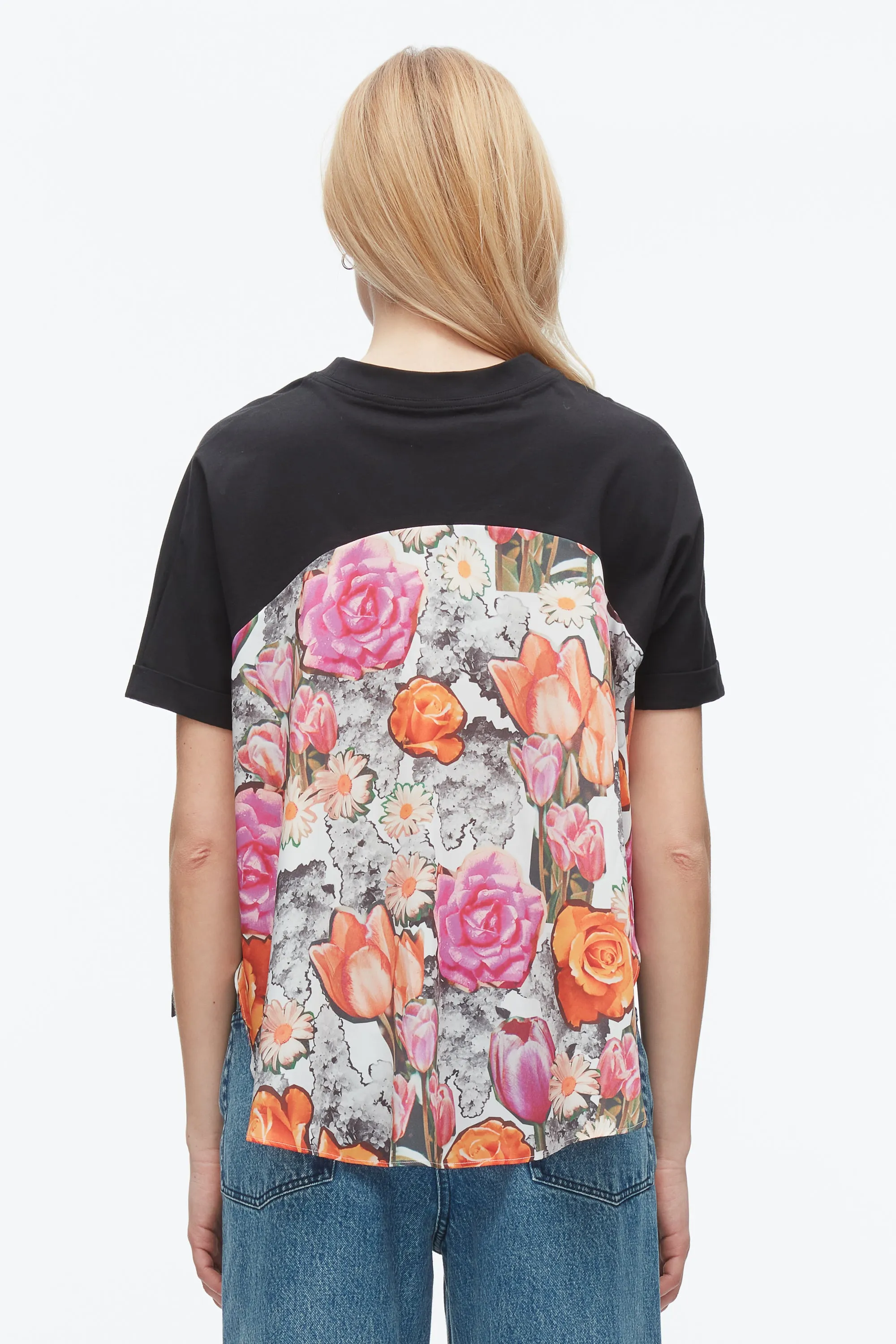 Short Sleeve Tee with Floral Collage Combo